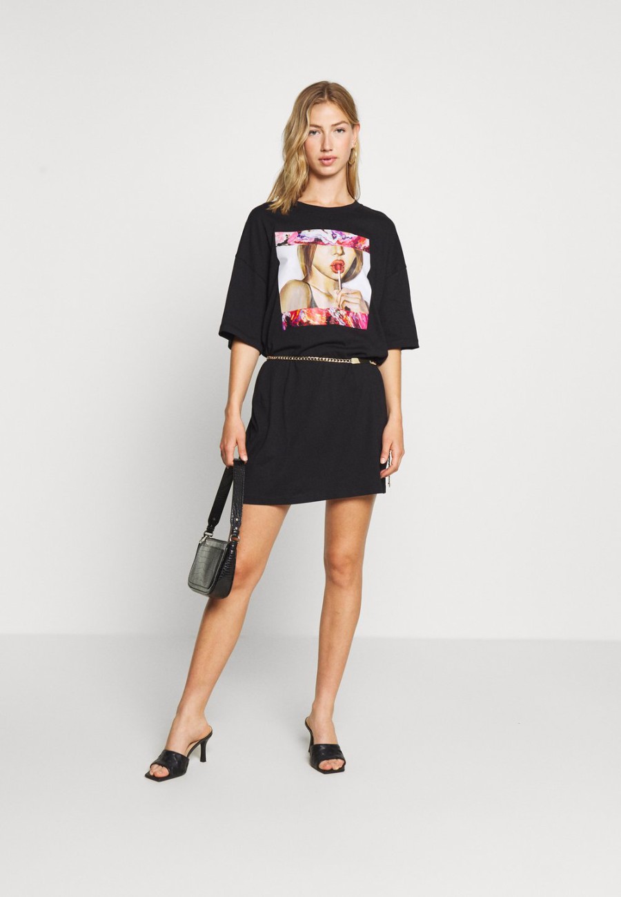 Discount Prix Accessible Even&Odd Basic oversized T-Shirt Dress – Robe en jersey robes col rond femme XS