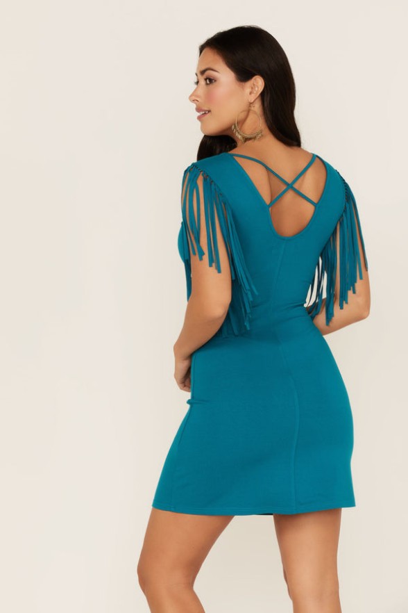 Cheap Sale Idyllwind Countrywood Jersey Fringe Dress – Women XS