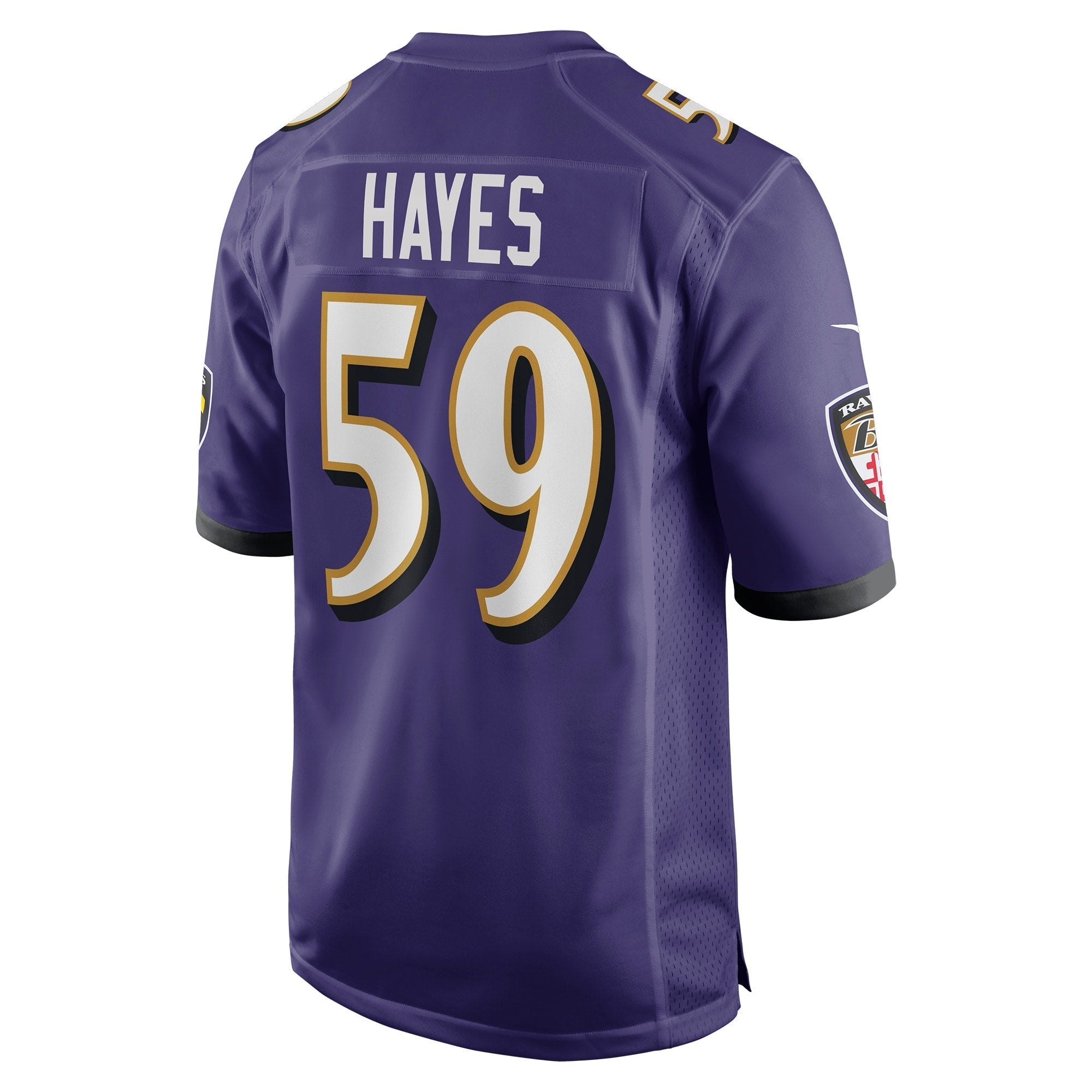 Men's Nike Daelin Hayes Purple Baltimore Ravens Game Jersey