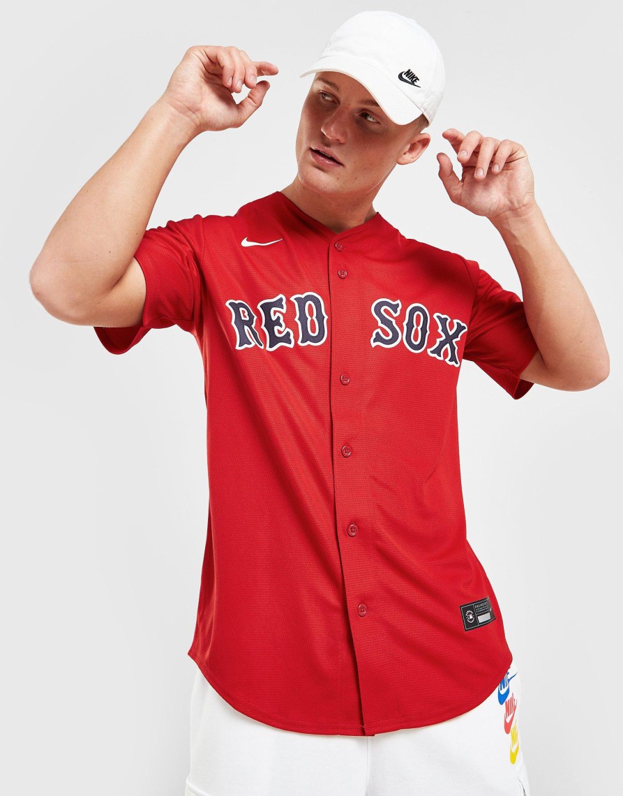 Sale Nike MLB Boston Red Sox Alternate Jersey Rød S