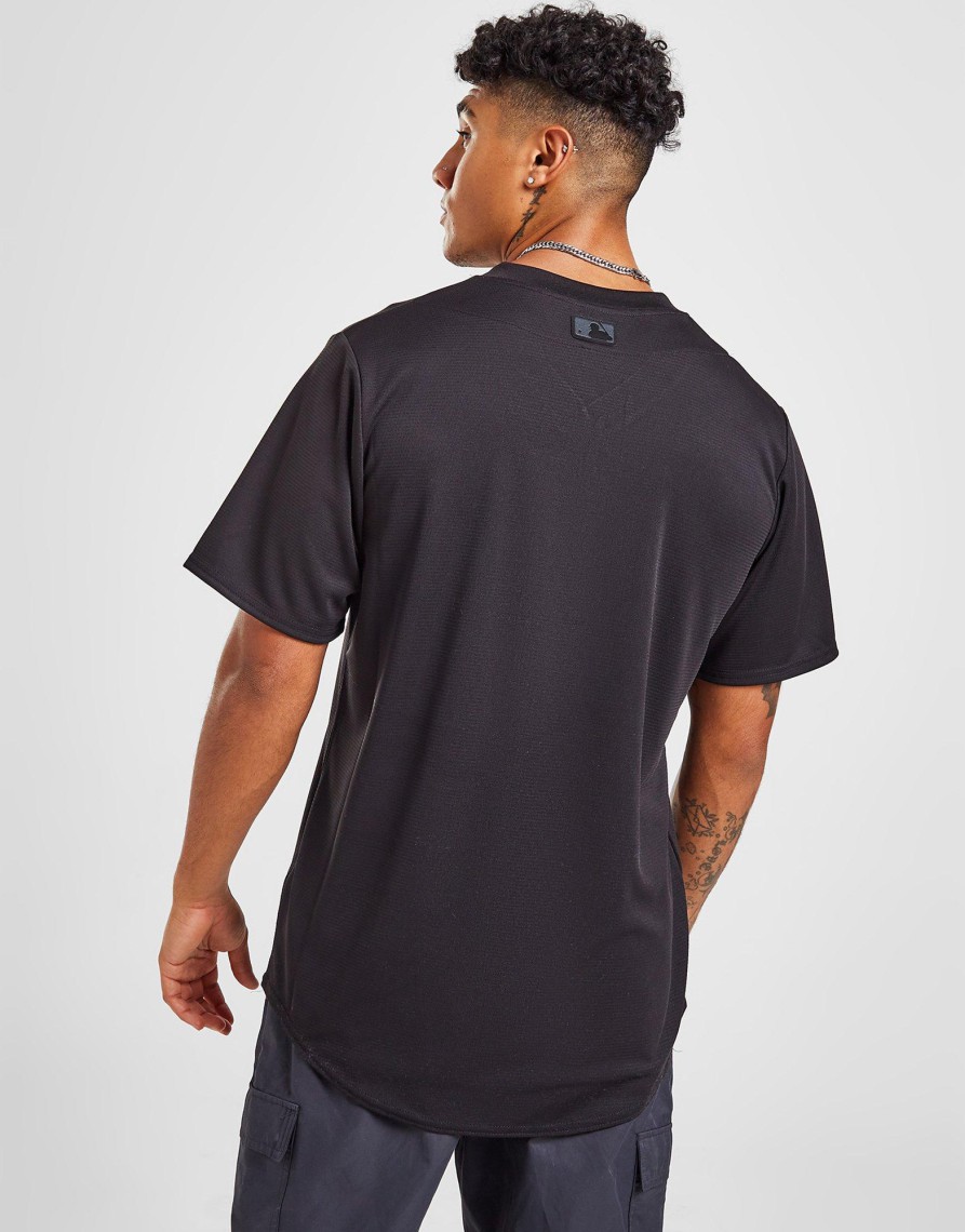 Cheap Nike MLB Brooklyn Dodgers Triple Black Jersey Sort S