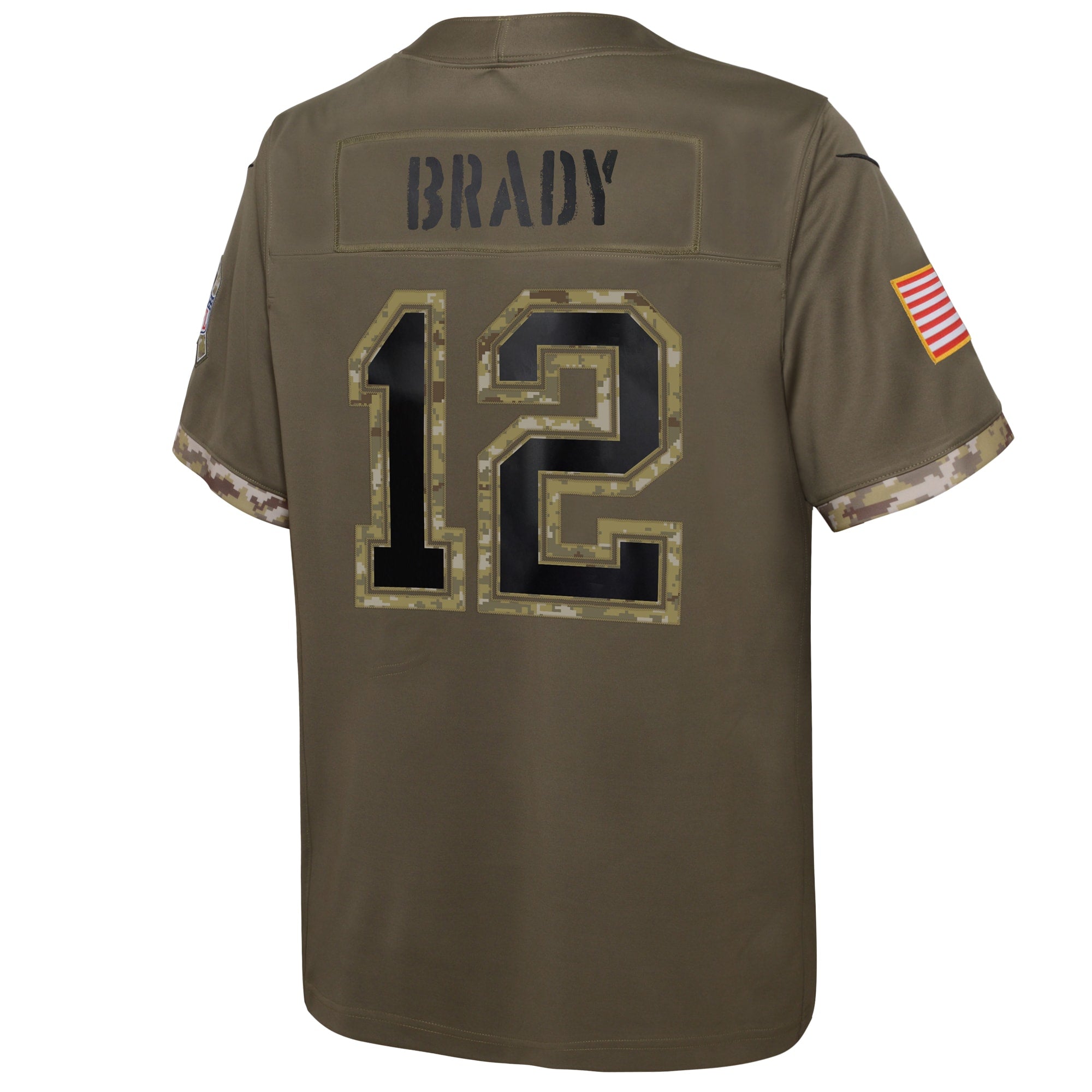 Youth Nike Tom Brady Olive Tampa Bay Buccaneers 2022 Salute To Service Player Limited Jersey