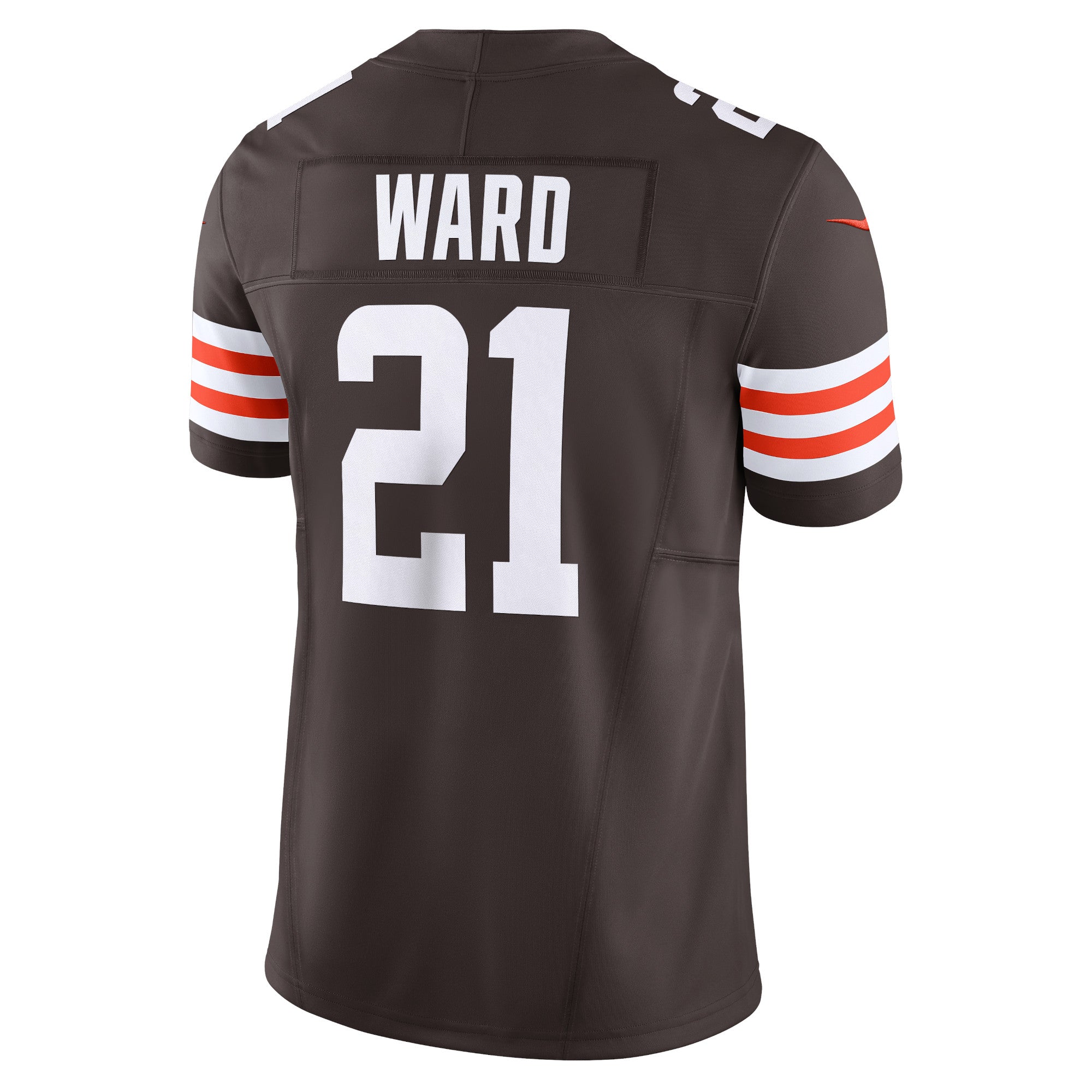 Men's Nike Denzel Ward Brown Cleveland Browns Vapor F.U.S.E. Limited Jersey