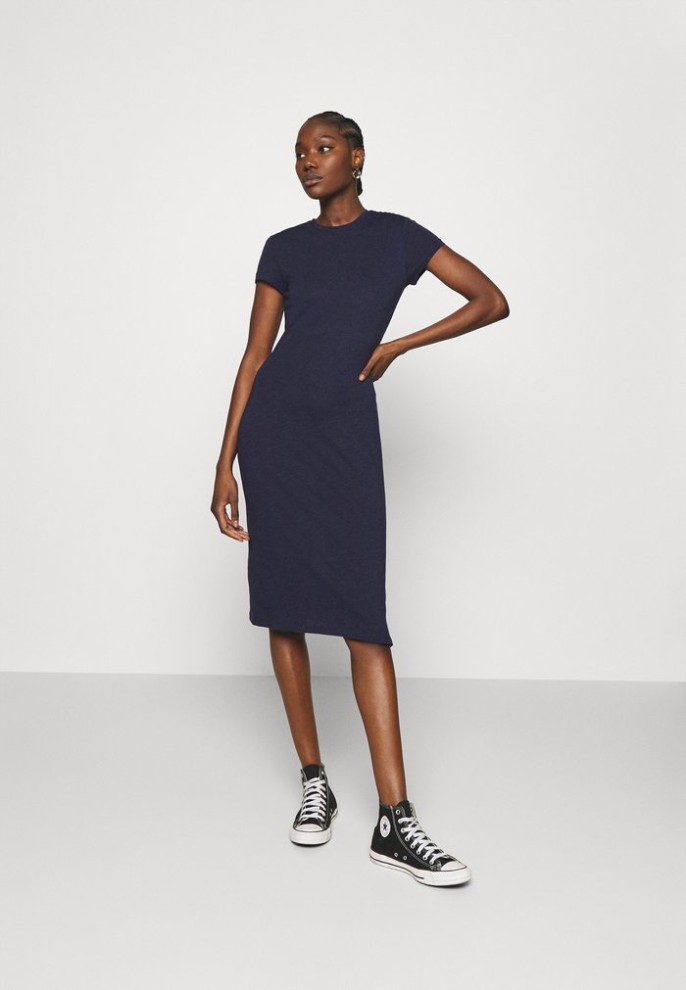 Clearance Zign Jersey Dress – Dark Blue L