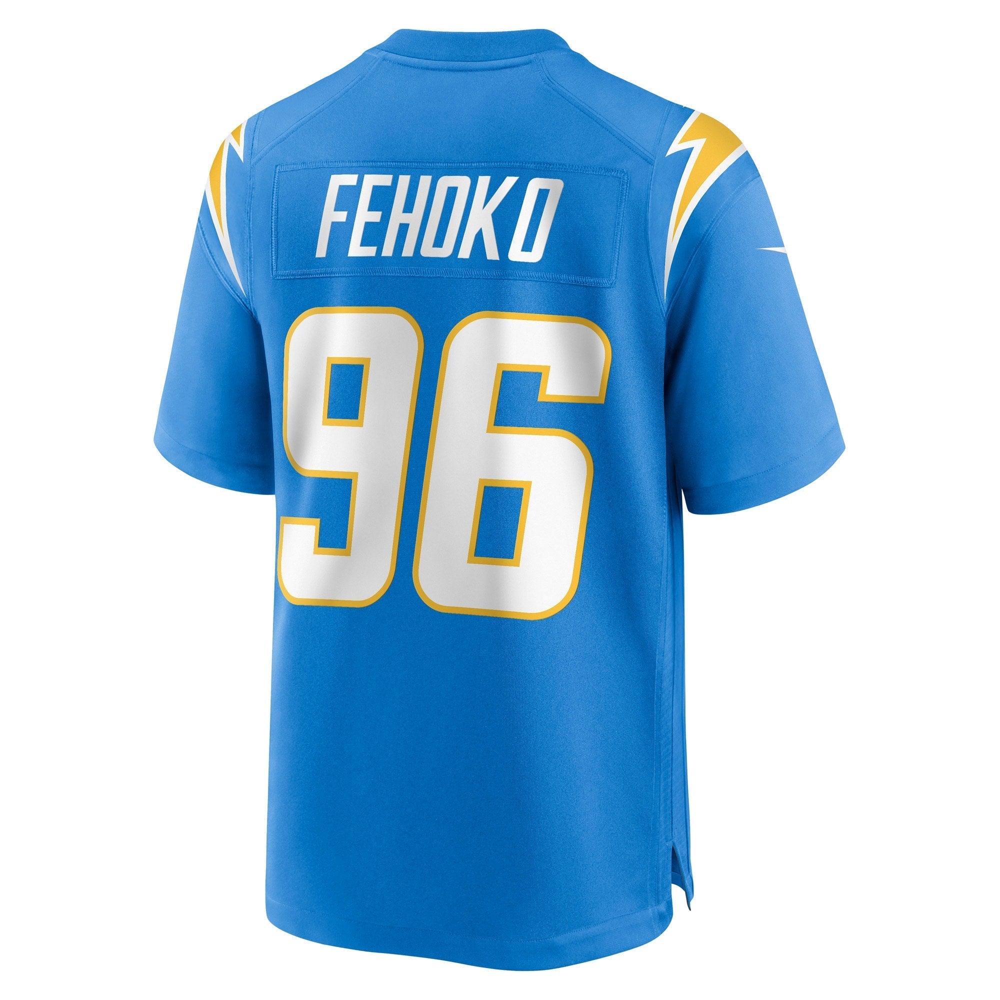 Men's Nike Breiden Fehoko Powder Blue Los Angeles Chargers Game Player Jersey
