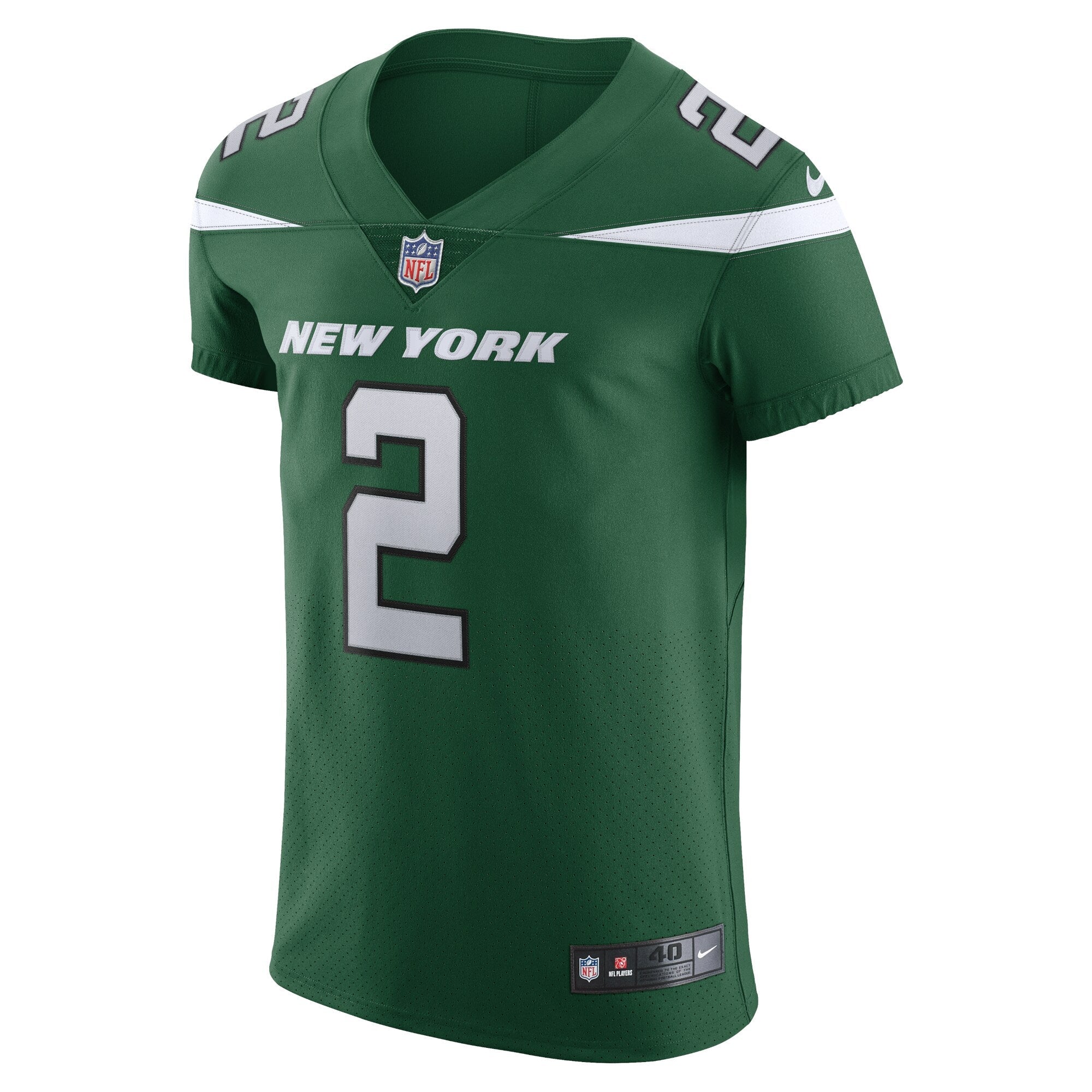 Men's Nike Zach Wilson Gotham Green New York Jets Vapor Elite Jersey