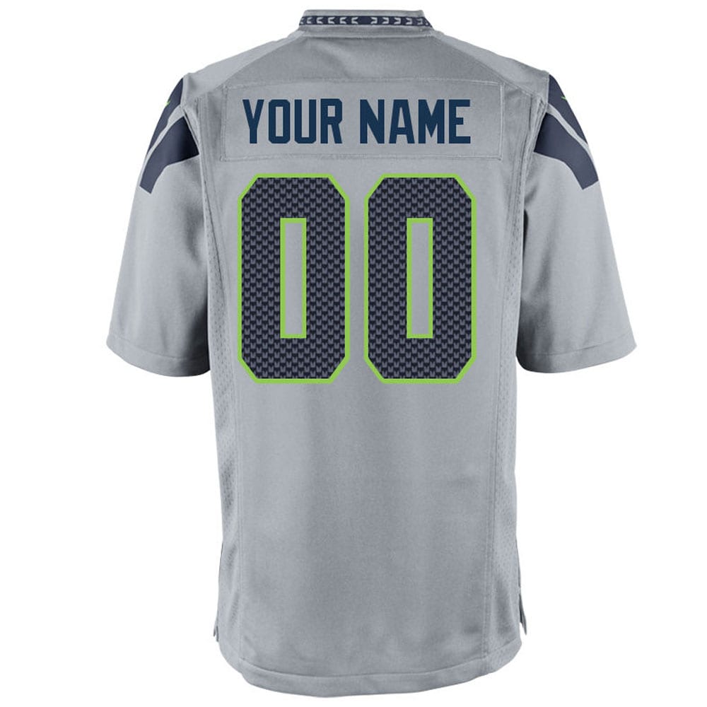 Seattle Seahawks Nike Youth Game Custom Jersey - Gray