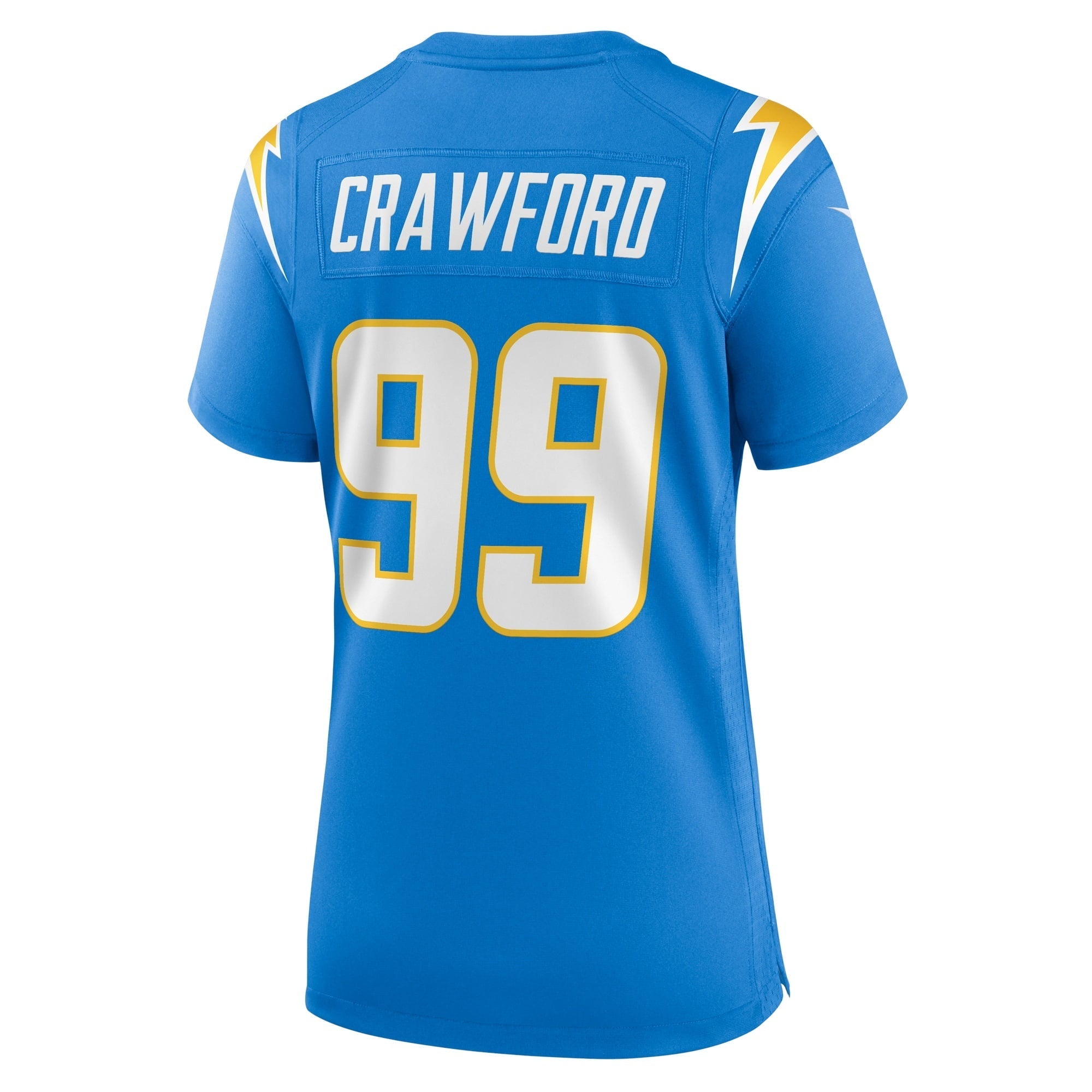 Women's Nike Aaron Crawford Powder Blue Los Angeles Chargers Home Game Player Jersey