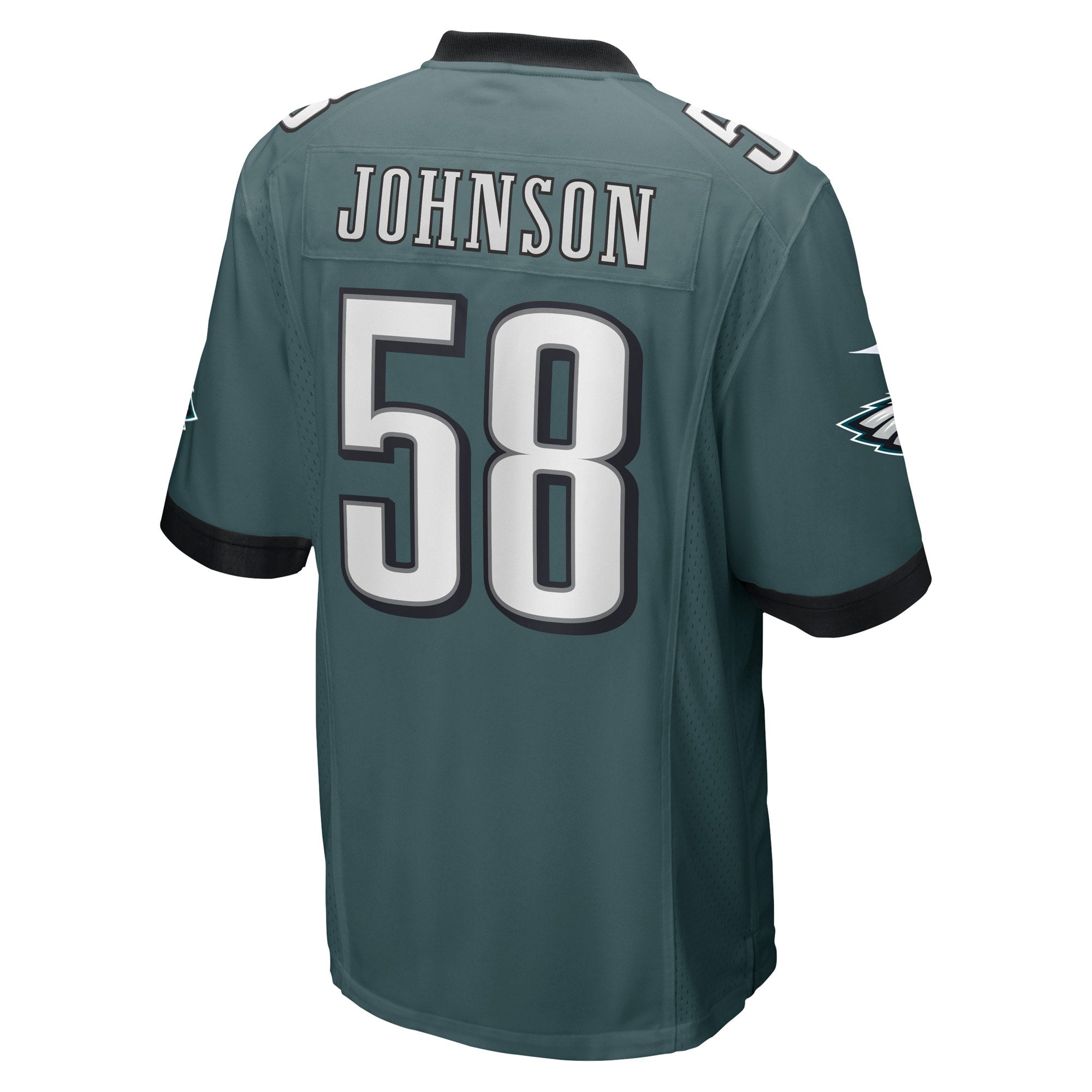 Men's Nike Kyron Johnson Midnight Green Philadelphia Eagles Game Player Jersey