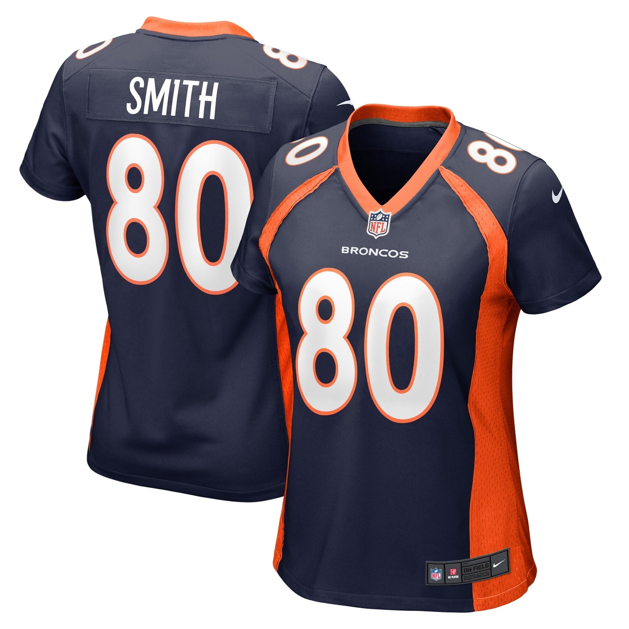 Women's Nike Rod Smith Navy Denver Broncos Retired Player Jersey