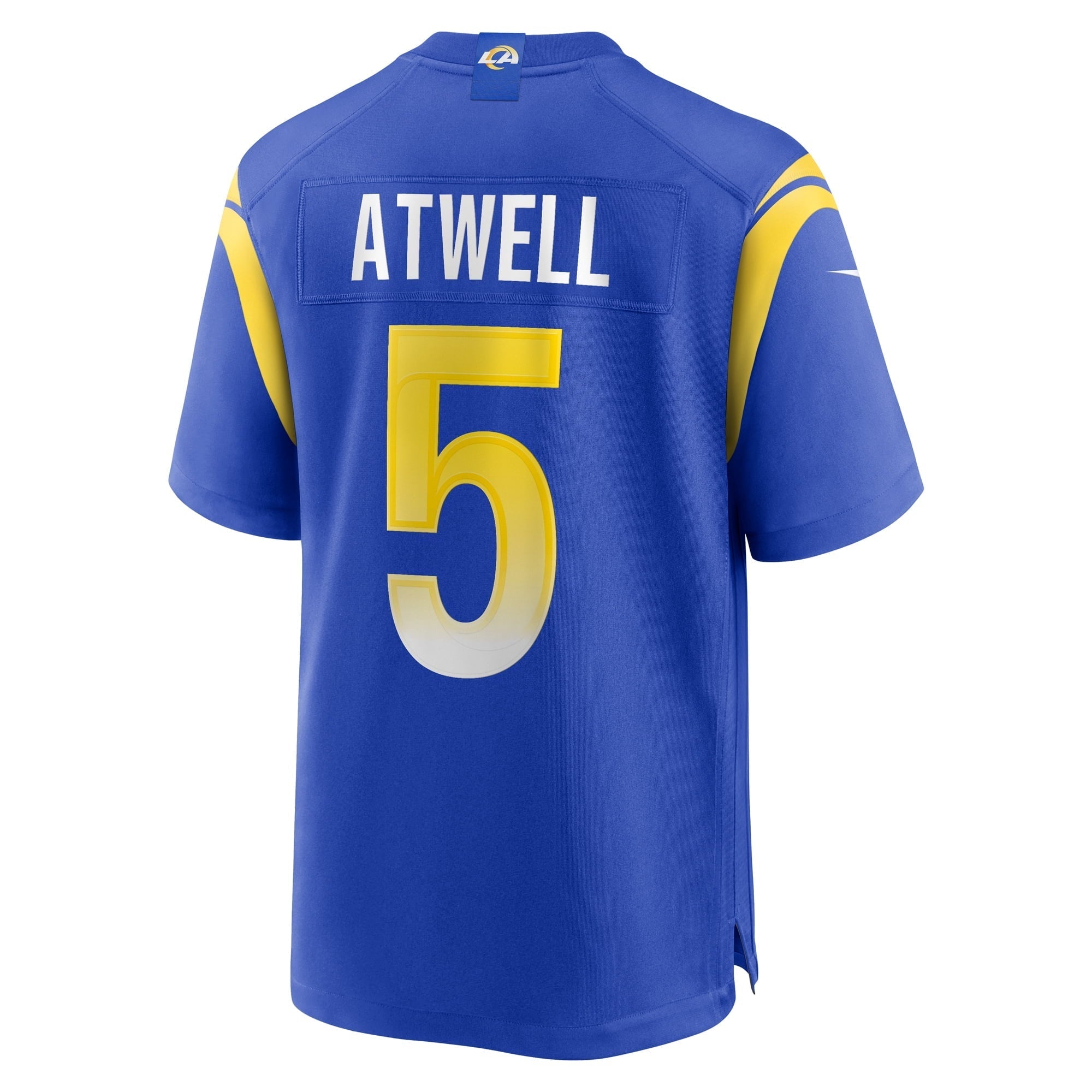 Men's Nike Tutu Atwell Royal Los Angeles Rams Home Game Jersey