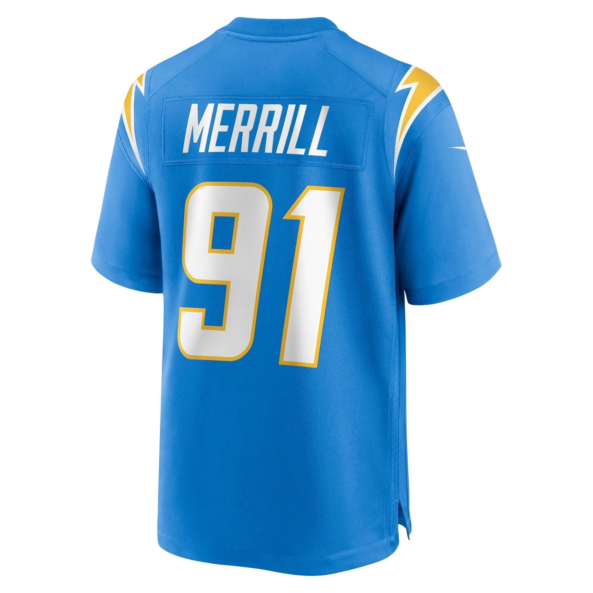 Men's Nike Forrest Merrill Powder Blue Los Angeles Chargers Player Game Jersey