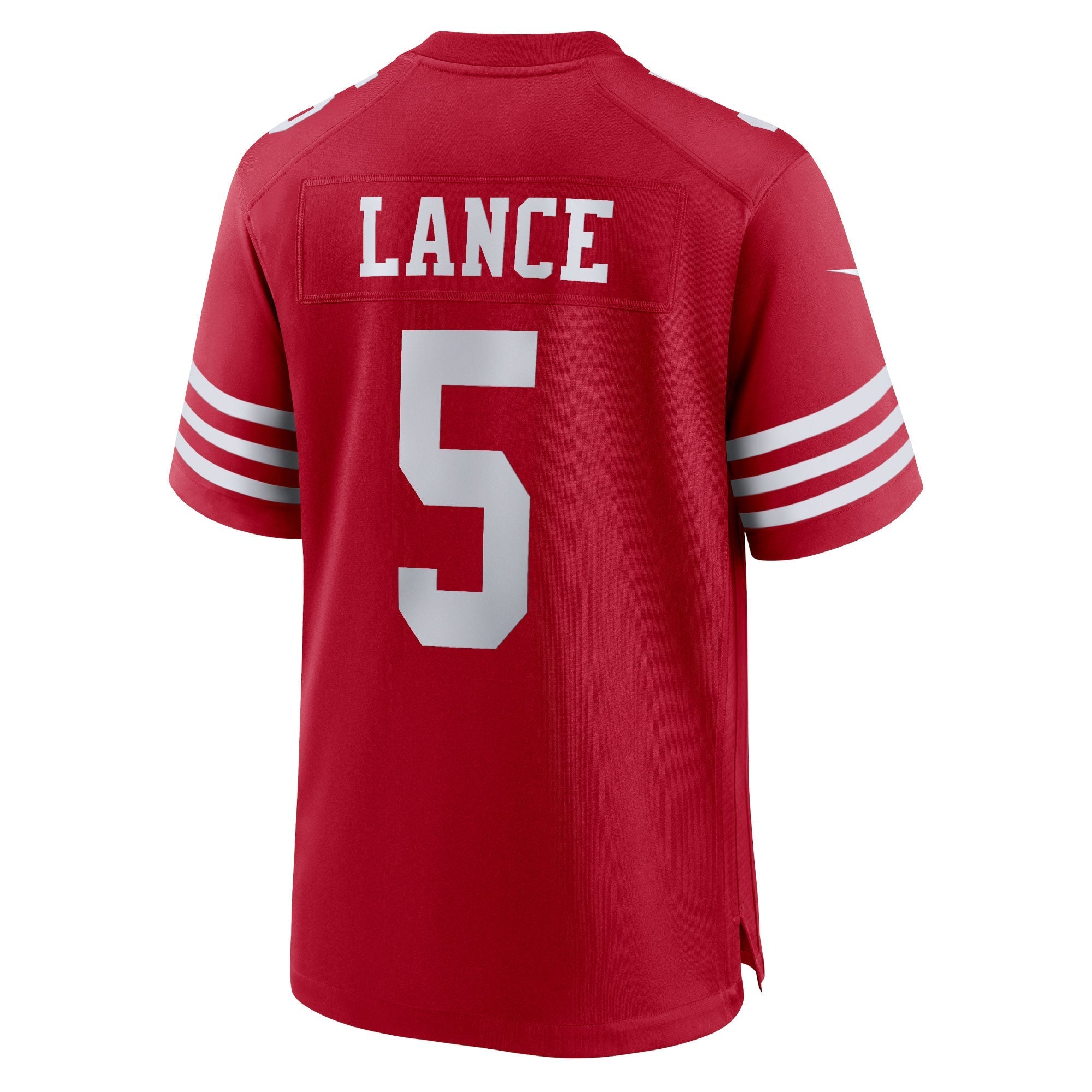 Men's Nike Trey Lance Scarlet San Francisco 49ers Team Game Jersey