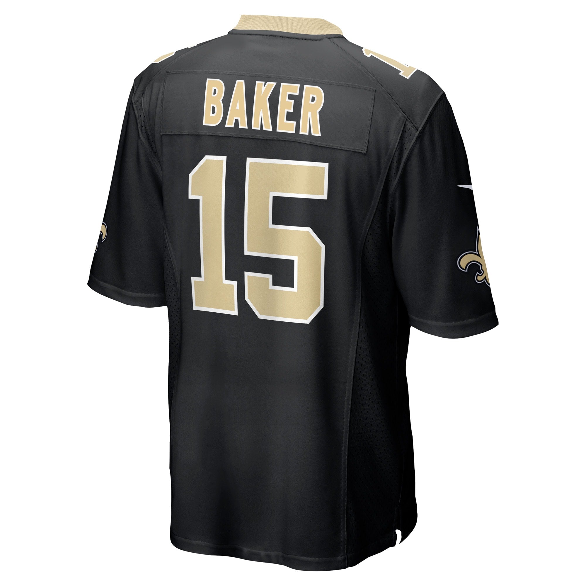 Men's Nike Kawaan Baker Black New Orleans Saints Game Player Jersey