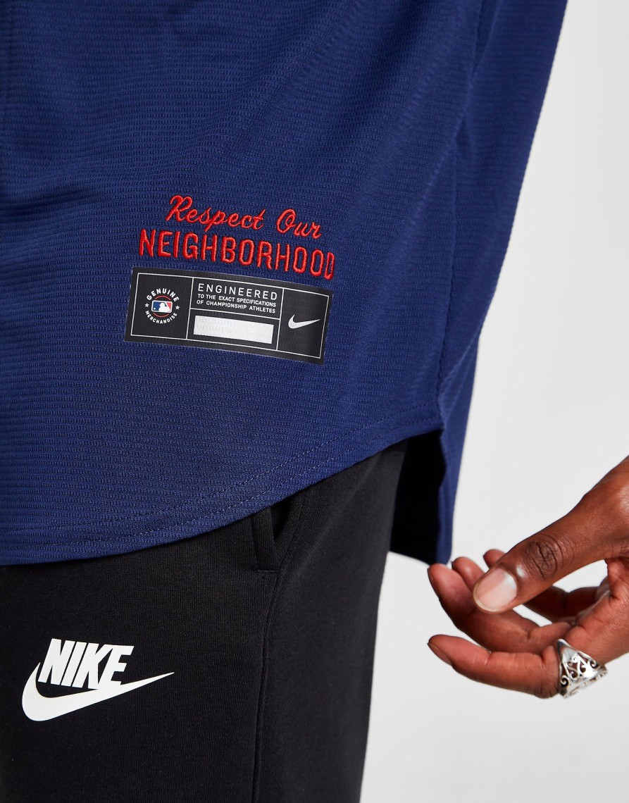 Sale Nike MLB Chicago Cubs City Jersey Blå S