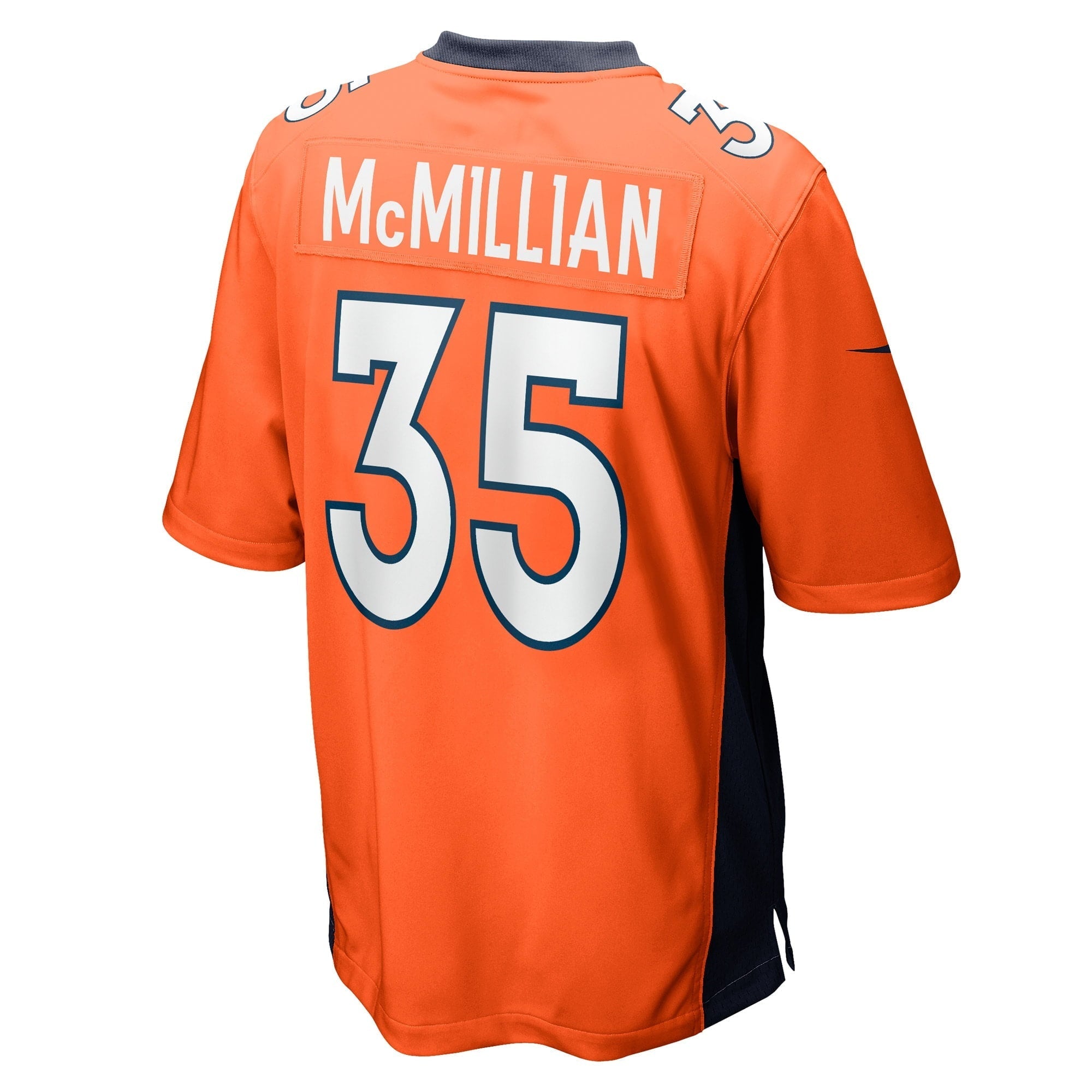 Men's Nike JaQuan McMillian Orange Denver Broncos Game Player Jersey
