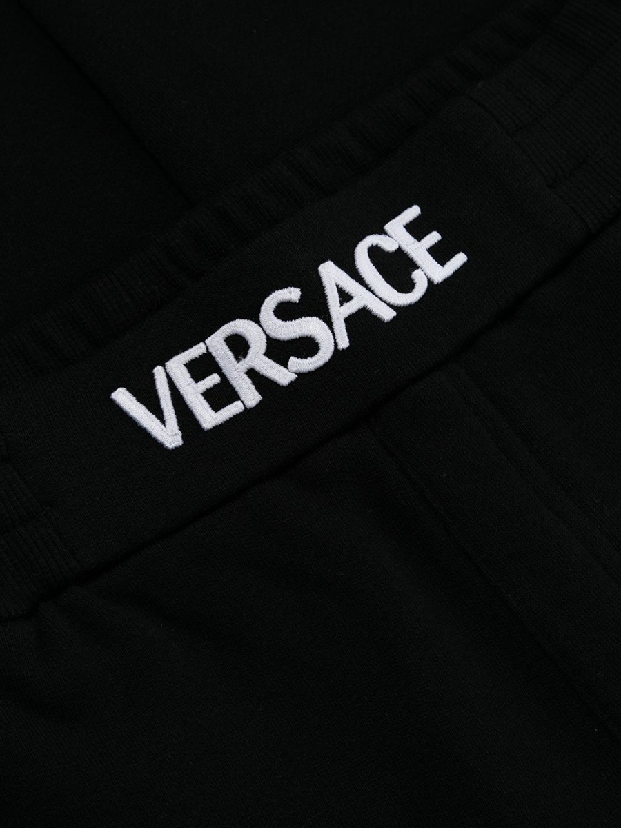 Discount Versace Logo waistband jersey track pants XS