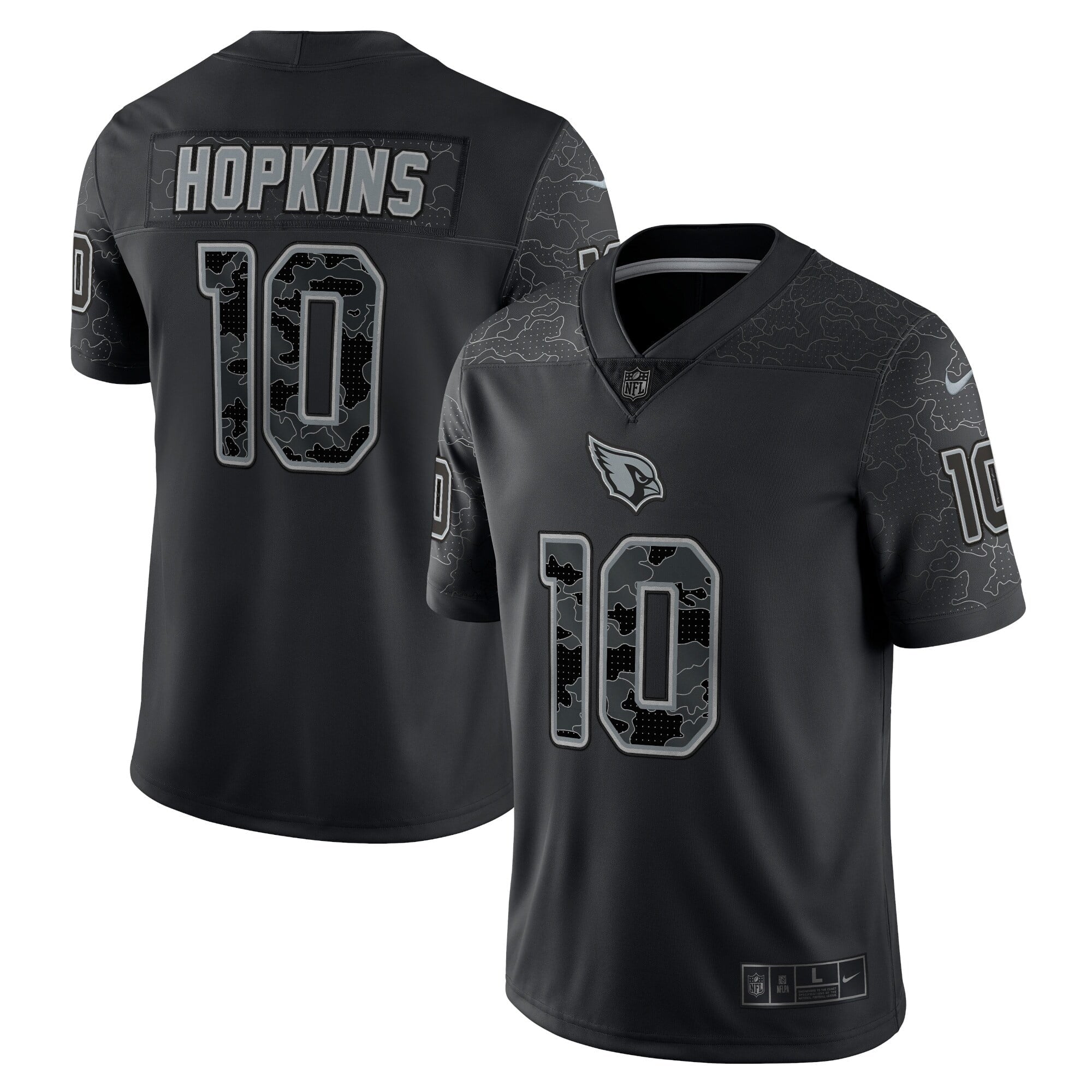 Men's Nike DeAndre Hopkins Black Arizona Cardinals RFLCTV Limited Jersey