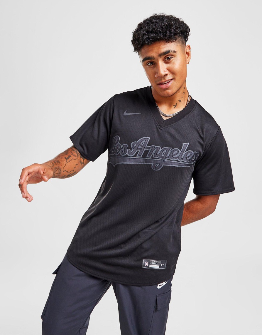 Sale Nike MLB Los Angeles Dodgers Triple Black Jersey Sort S