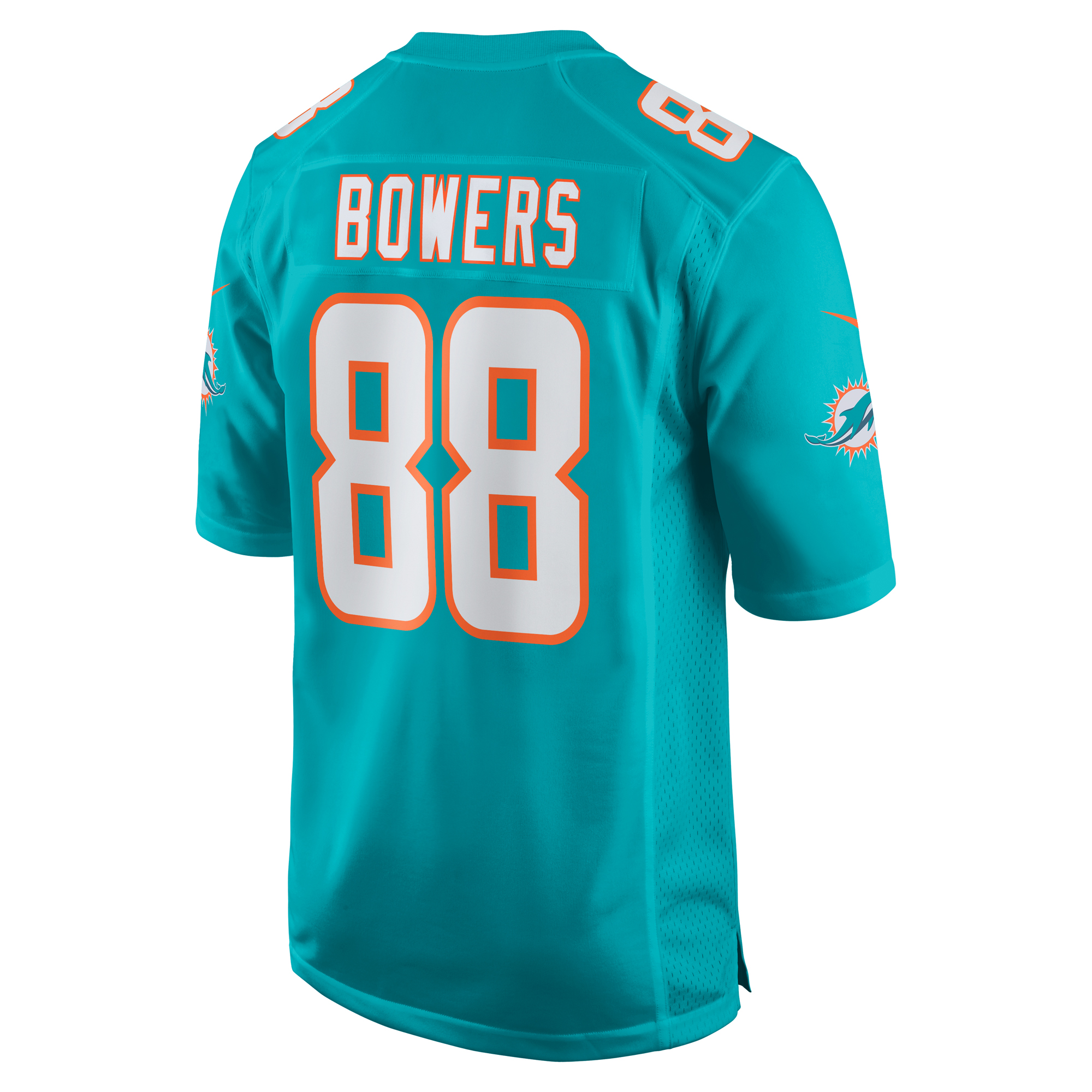 Nick Bowers Miami Dolphins Nike Team Game Jersey -  Aqua