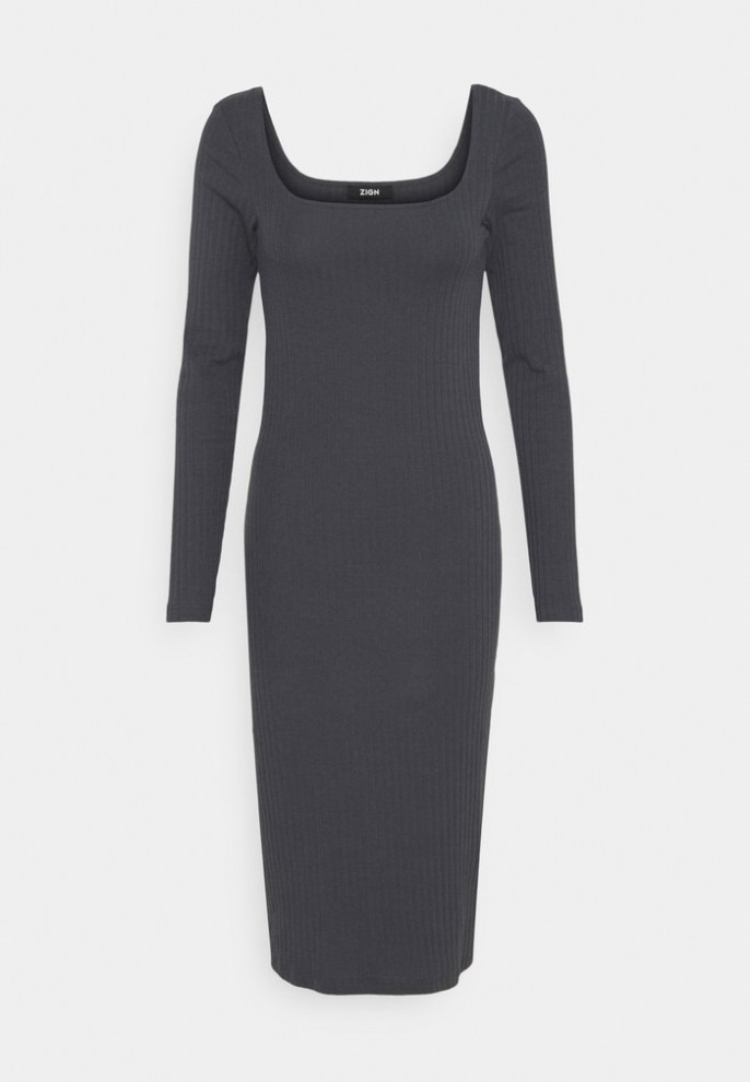 Outlet Zign Jersey Dress – Dark Grey L