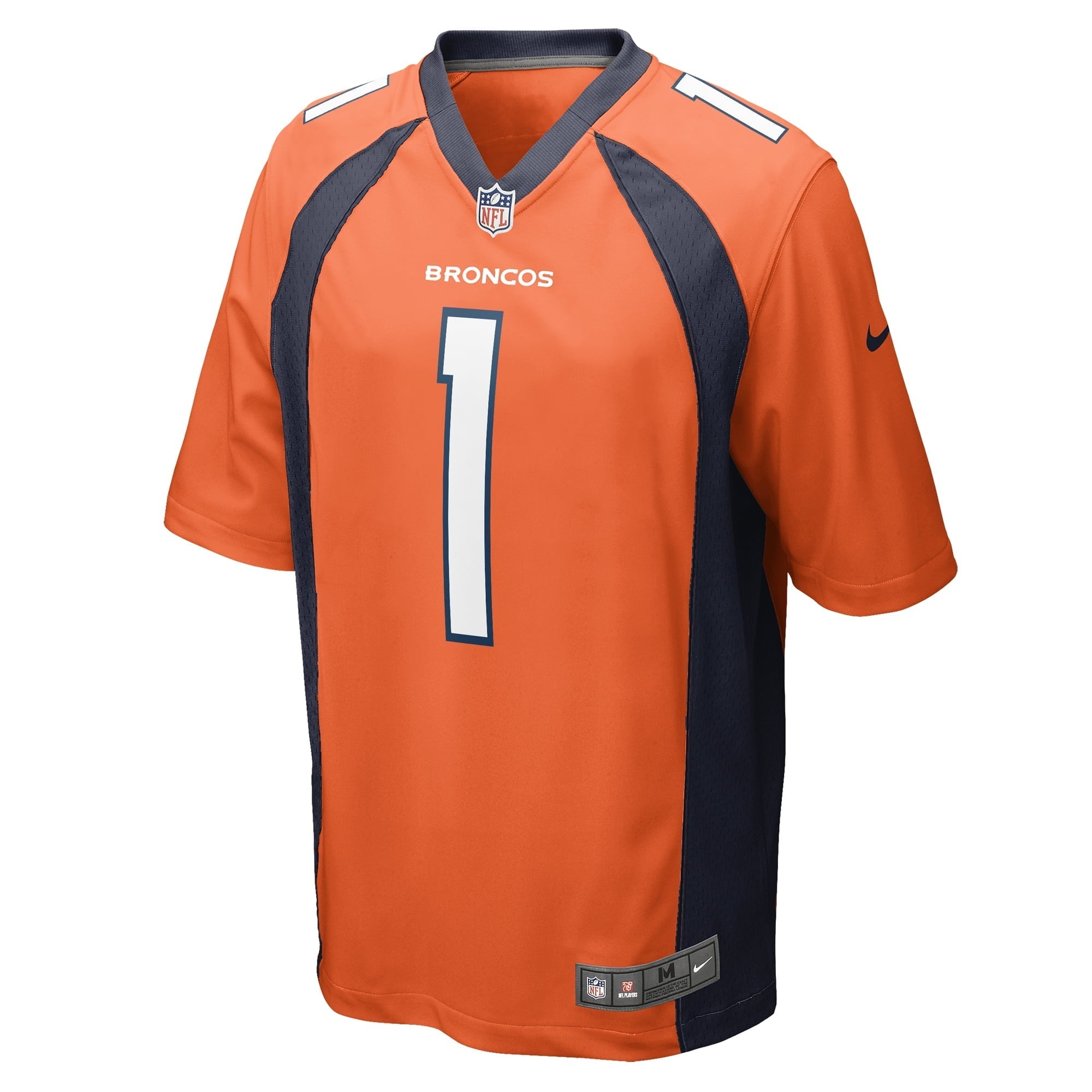 Men's Nike Number 1 Dad Orange Denver Broncos Game Jersey