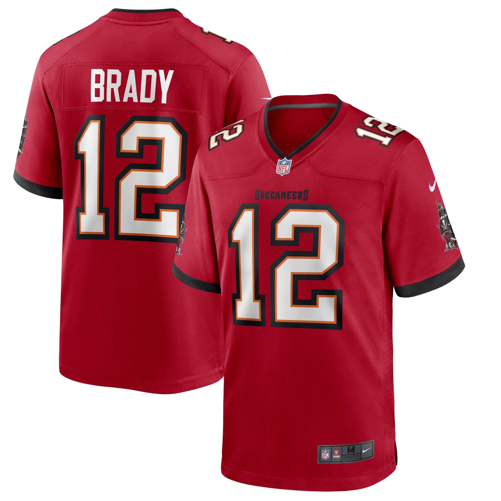 Men's Nike Tom Brady Red Tampa Bay Buccaneers Game Player Jersey
