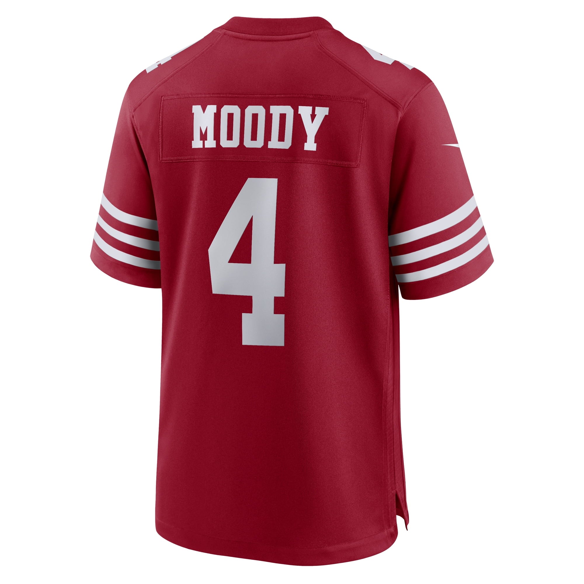 Men's Nike Jake Moody Scarlet San Francisco 49ers Team Game Jersey