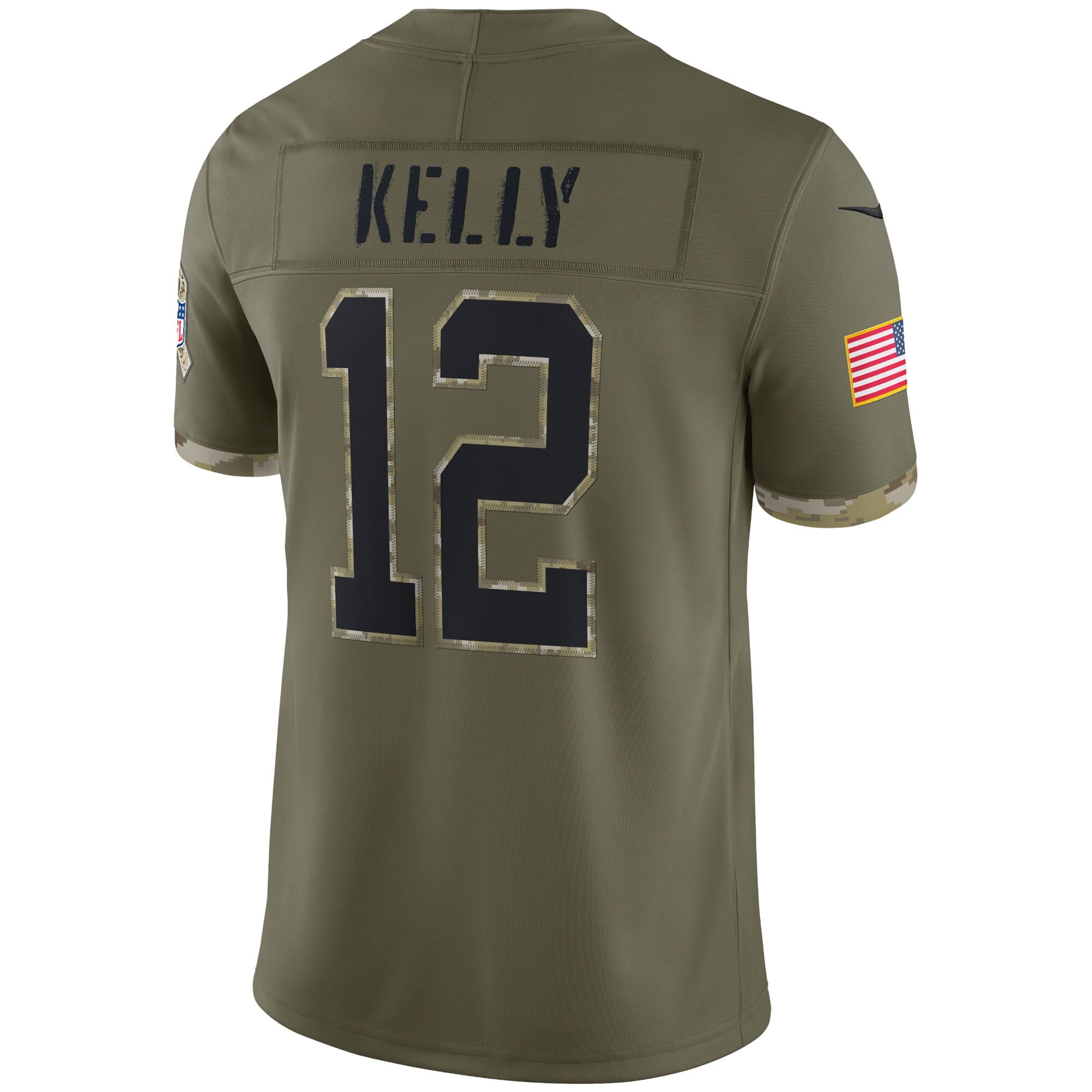 Men's Nike Jim Kelly Olive Buffalo Bills 2022 Salute To Service Retired Player Limited Jersey