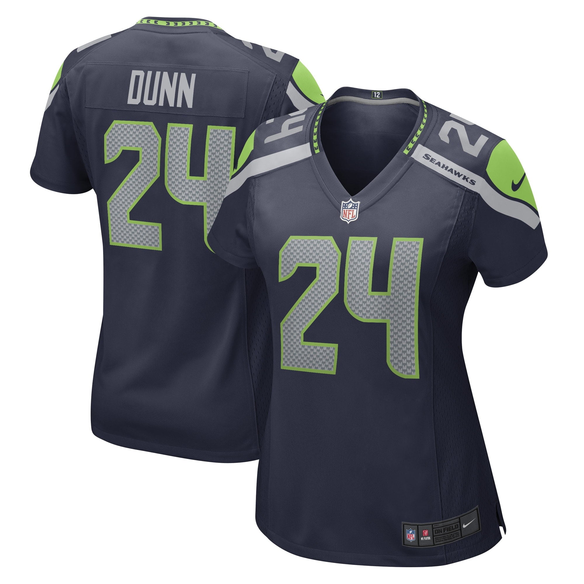 Women's Nike Isaiah Dunn College Navy Seattle Seahawks Game Player Jersey