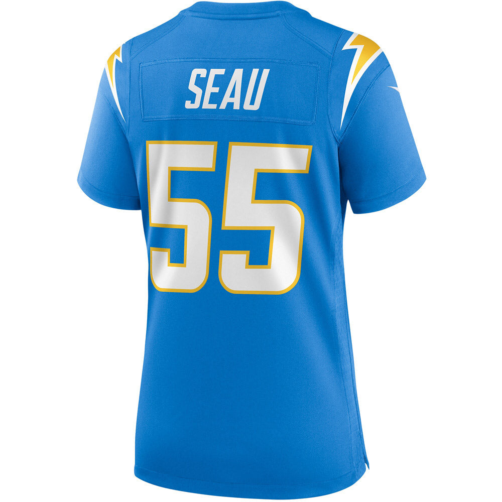 Women's Los Angeles Chargers Junior Seau Game Retired Player Jersey Powder Blue