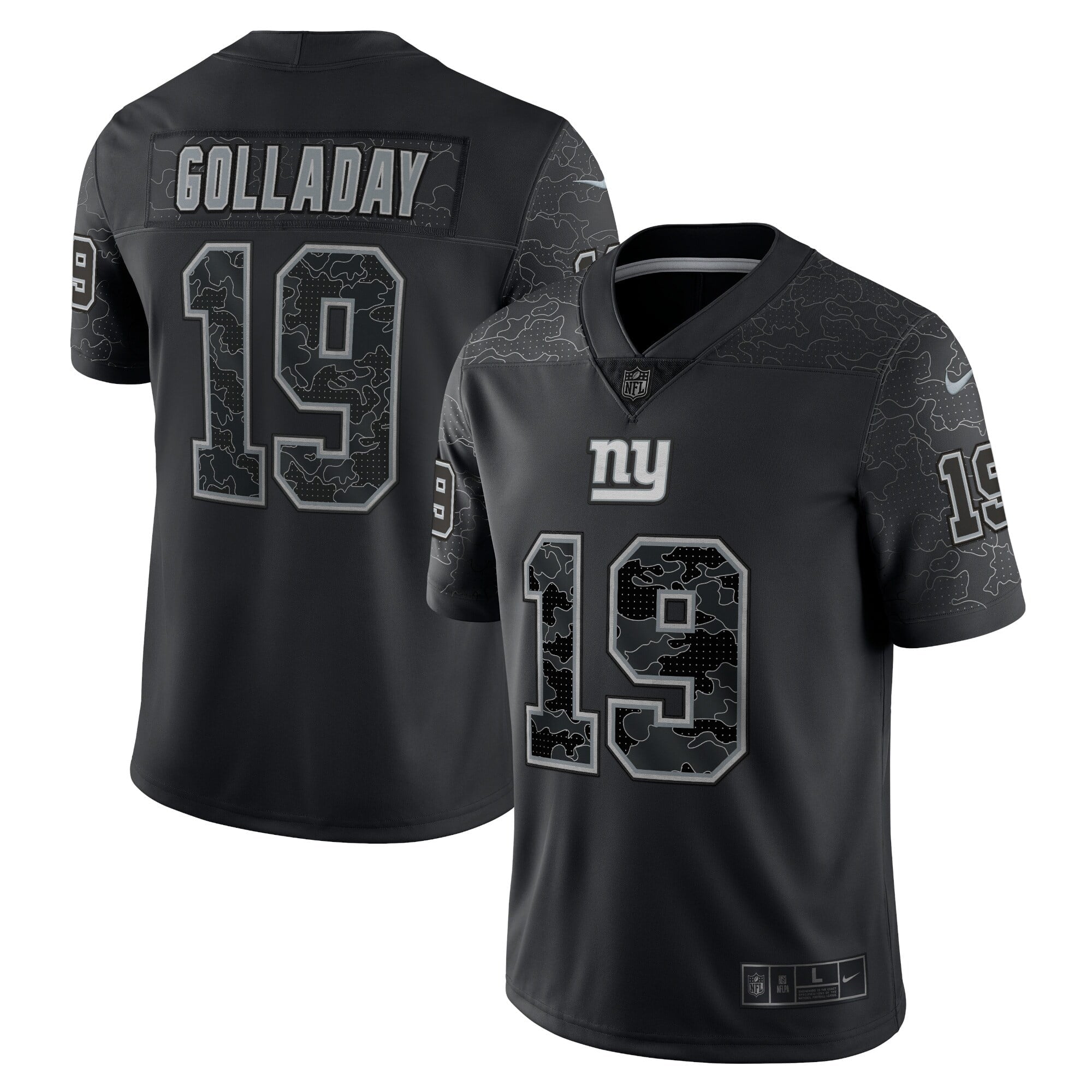 Men's Nike Kenny Golladay Black New York Giants RFLCTV Limited Jersey