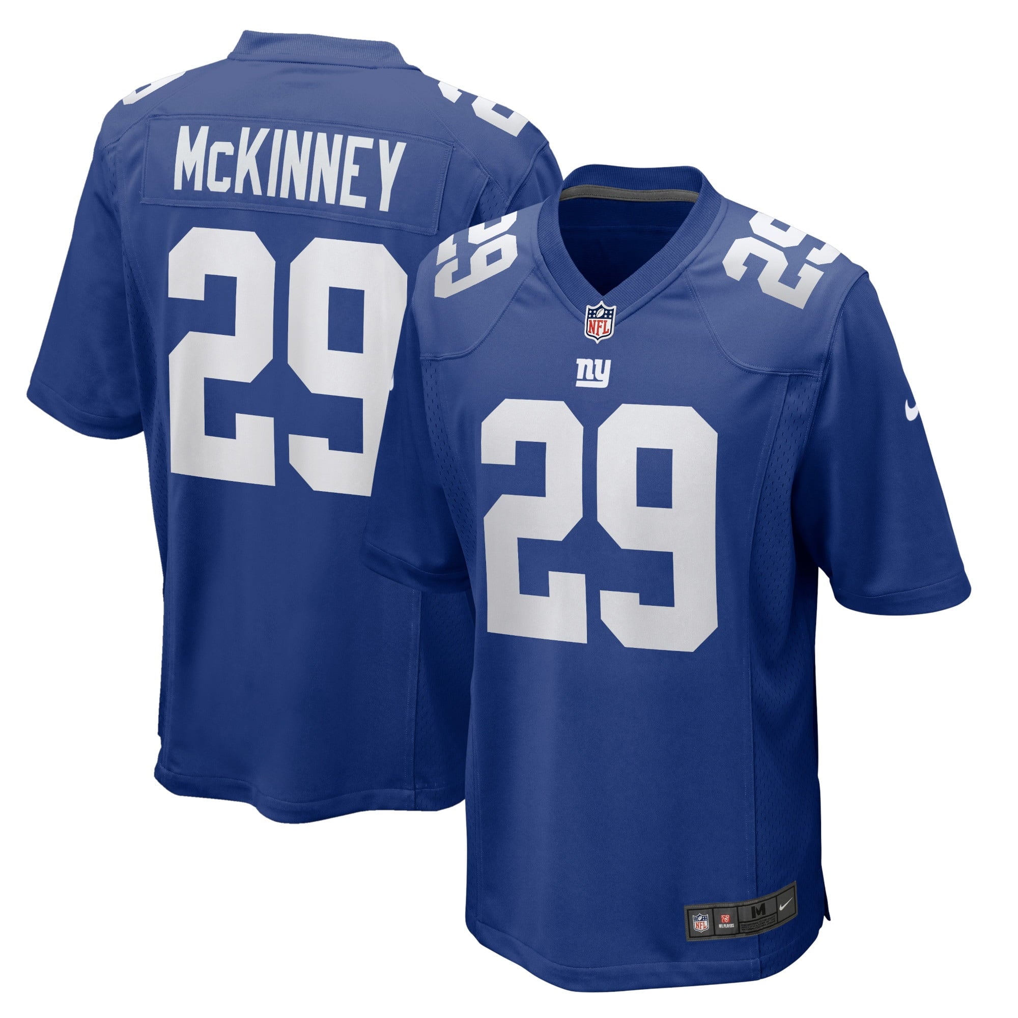 Men's Nike Xavier McKinney Royal New York Giants Game Jersey