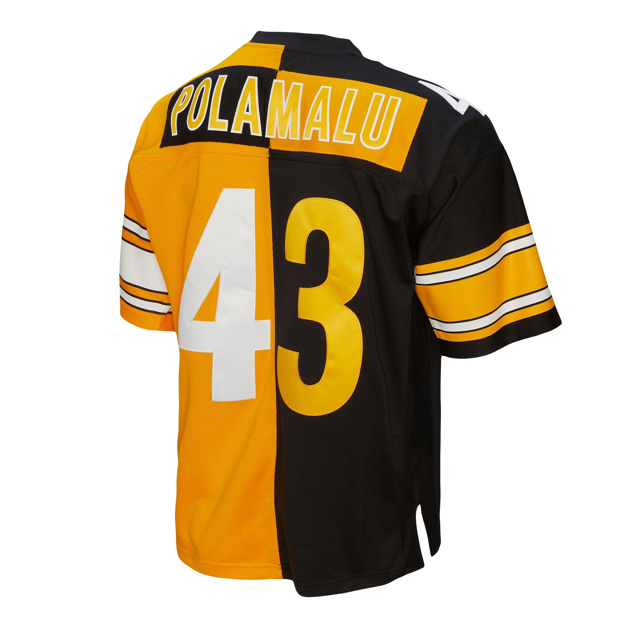 Troy Polamalu Pittsburgh Steelers Mitchell & Ness 2005 Split Legacy Replica Jersey - Black/Gold
