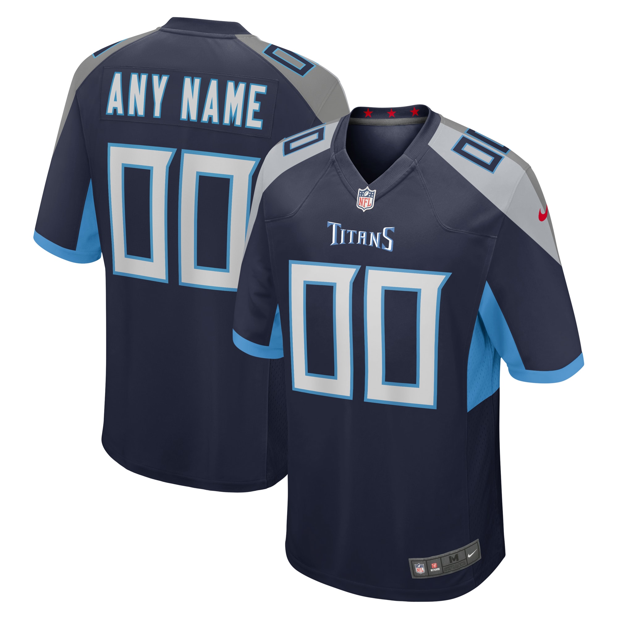 Tennessee Titans Nike Custom Jersey - Navy