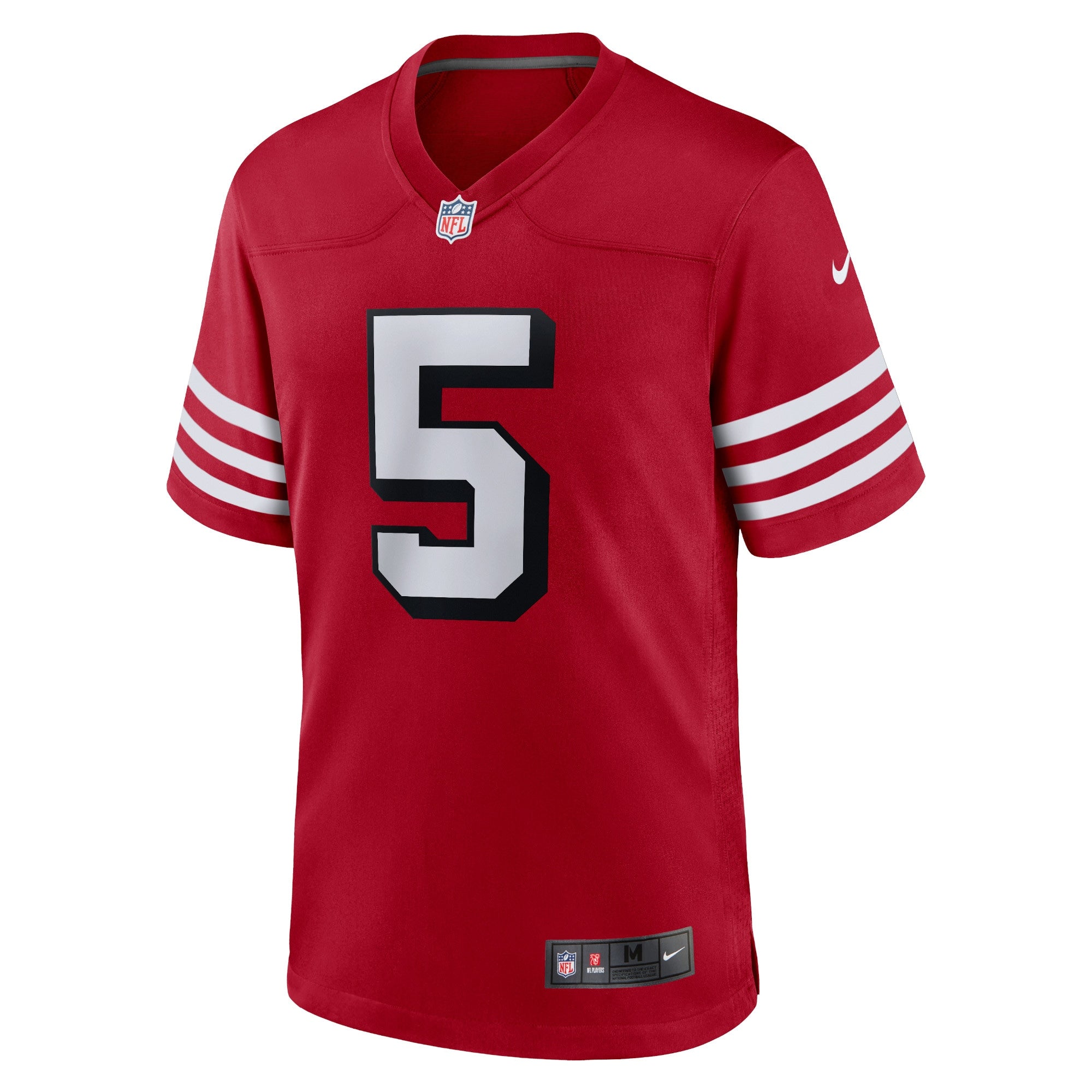Men's Nike Trey Lance Scarlet San Francisco 49ers Alternate Game Jersey