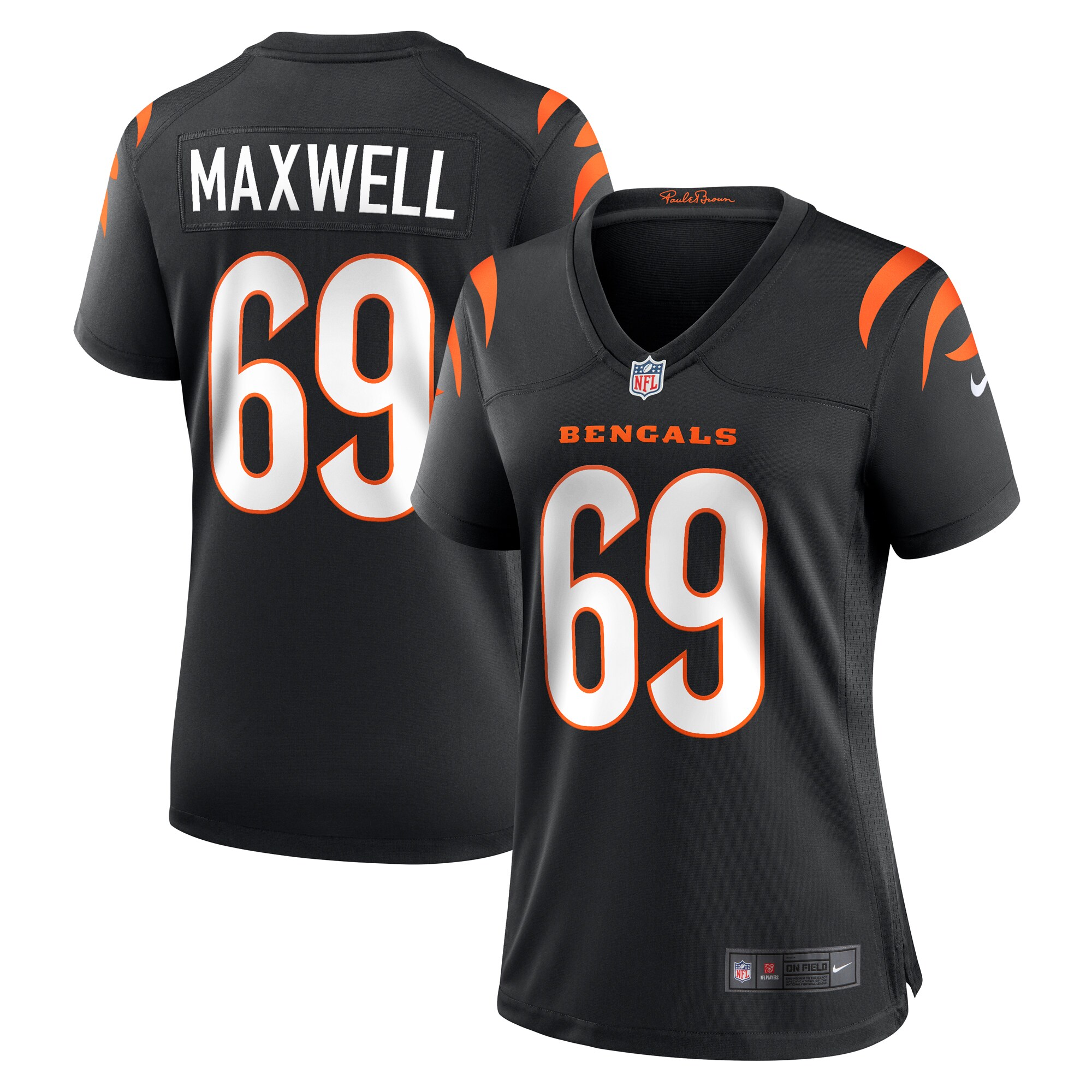 Devonnsha Maxwell Cincinnati Bengals Nike Women's Team Game Jersey -  Black