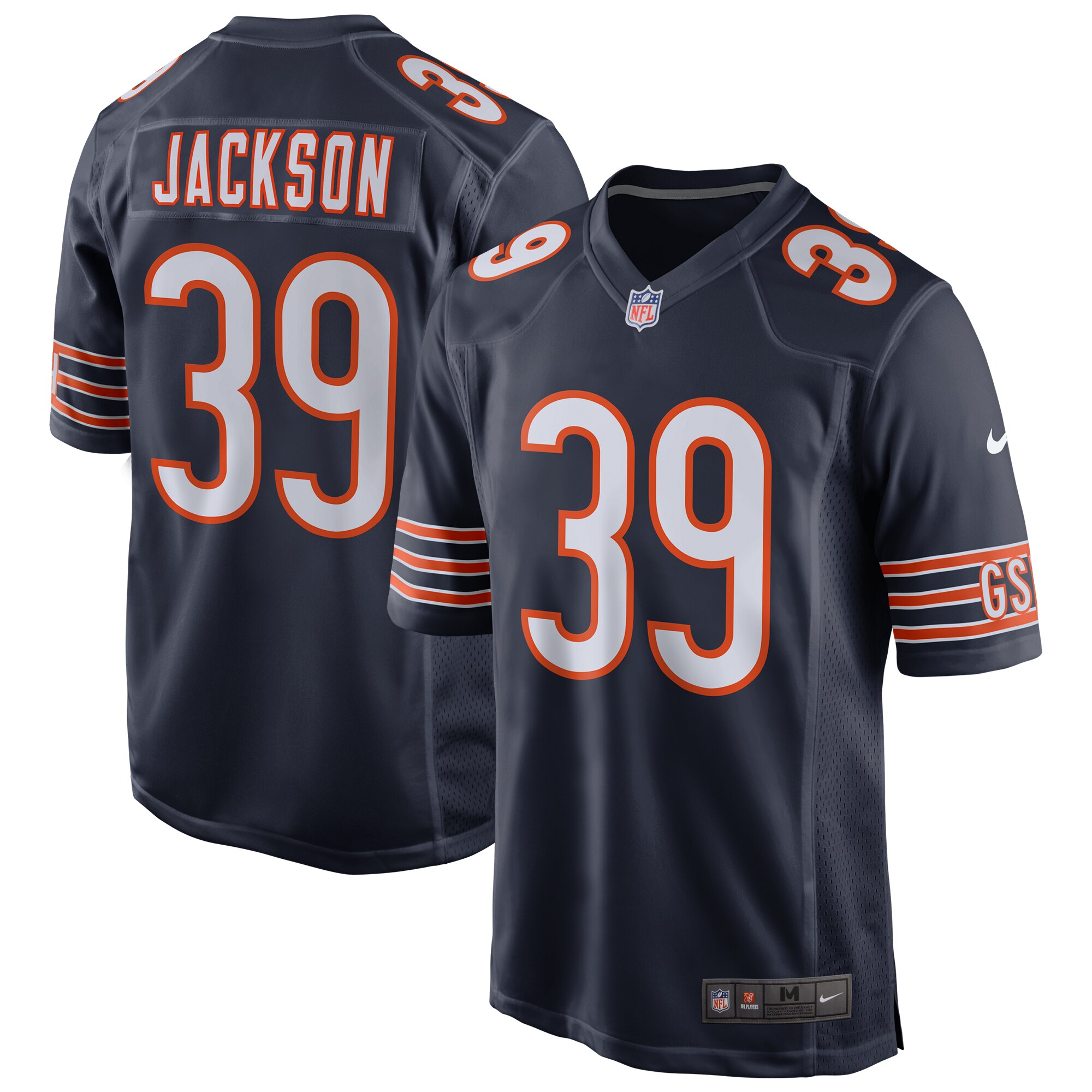 Eddie Jackson Chicago Bears Nike Home Game Jersey - Navy