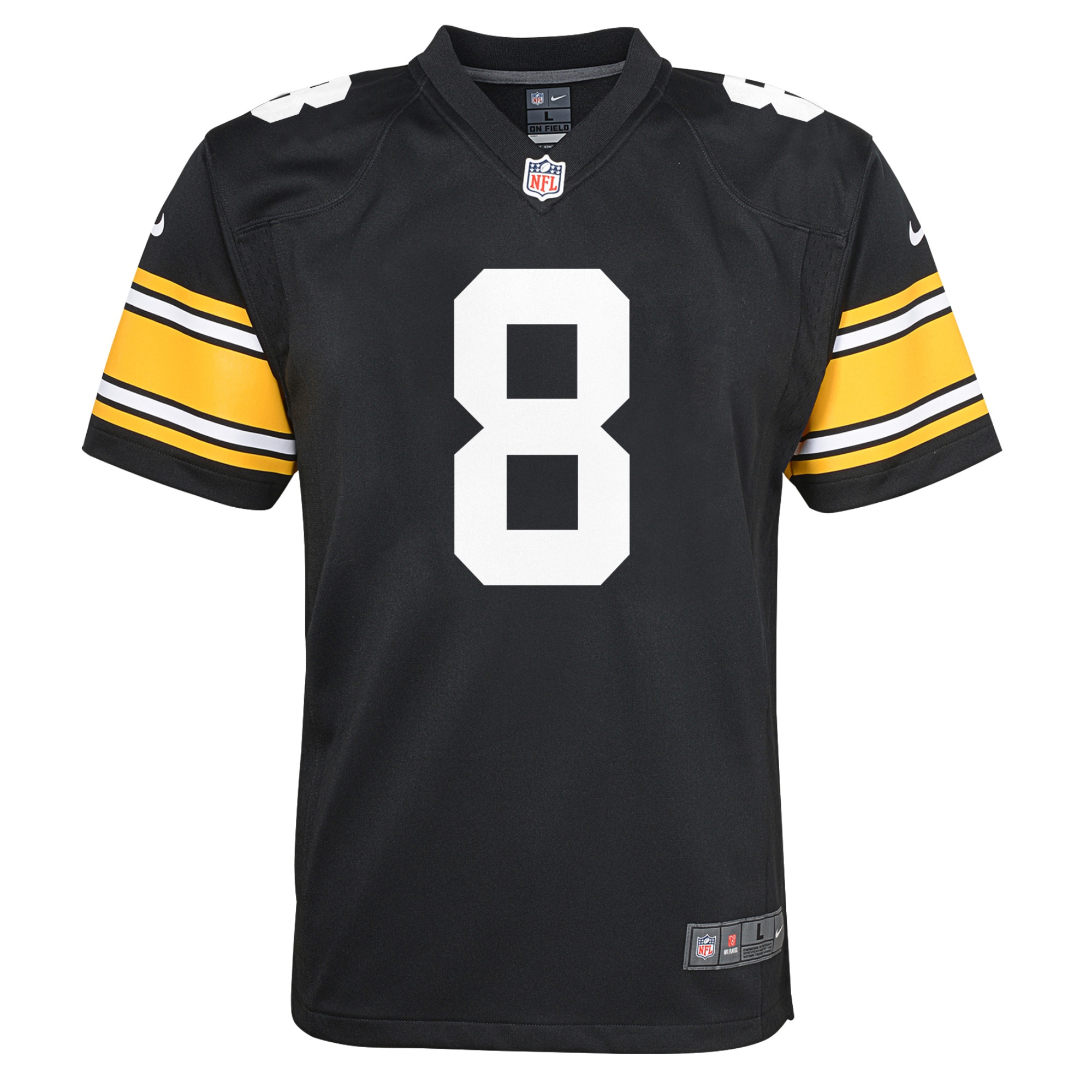 Kenny Pickett Pittsburgh Steelers Nike Youth Game Jersey - Black