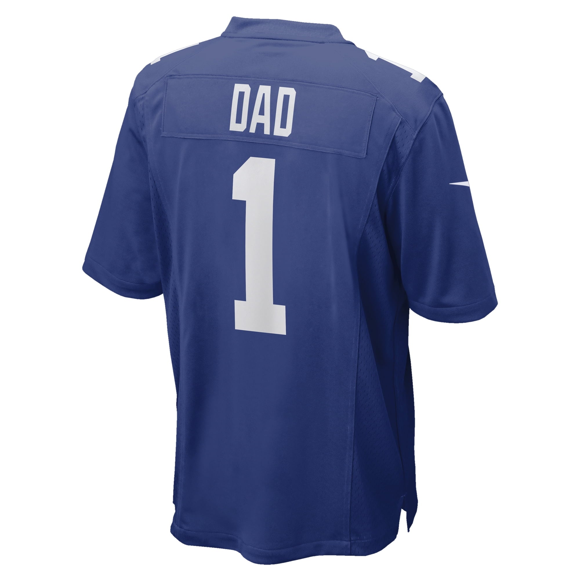 Men's Nike Number 1 Dad Royal New York Giants Game Jersey