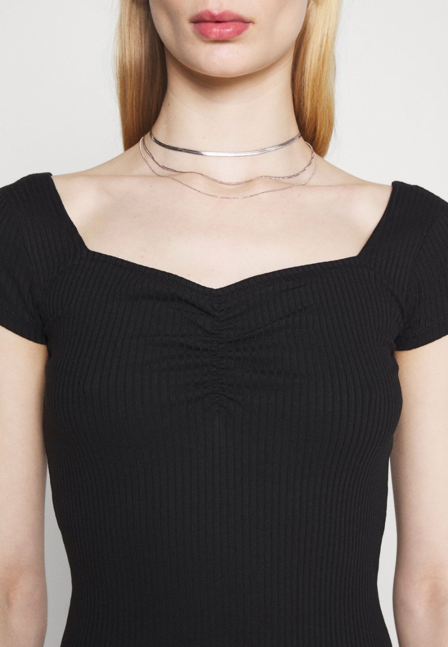 Outlet Haute Qualité Even&Odd Robe en jersey robes col en v profond femme XS