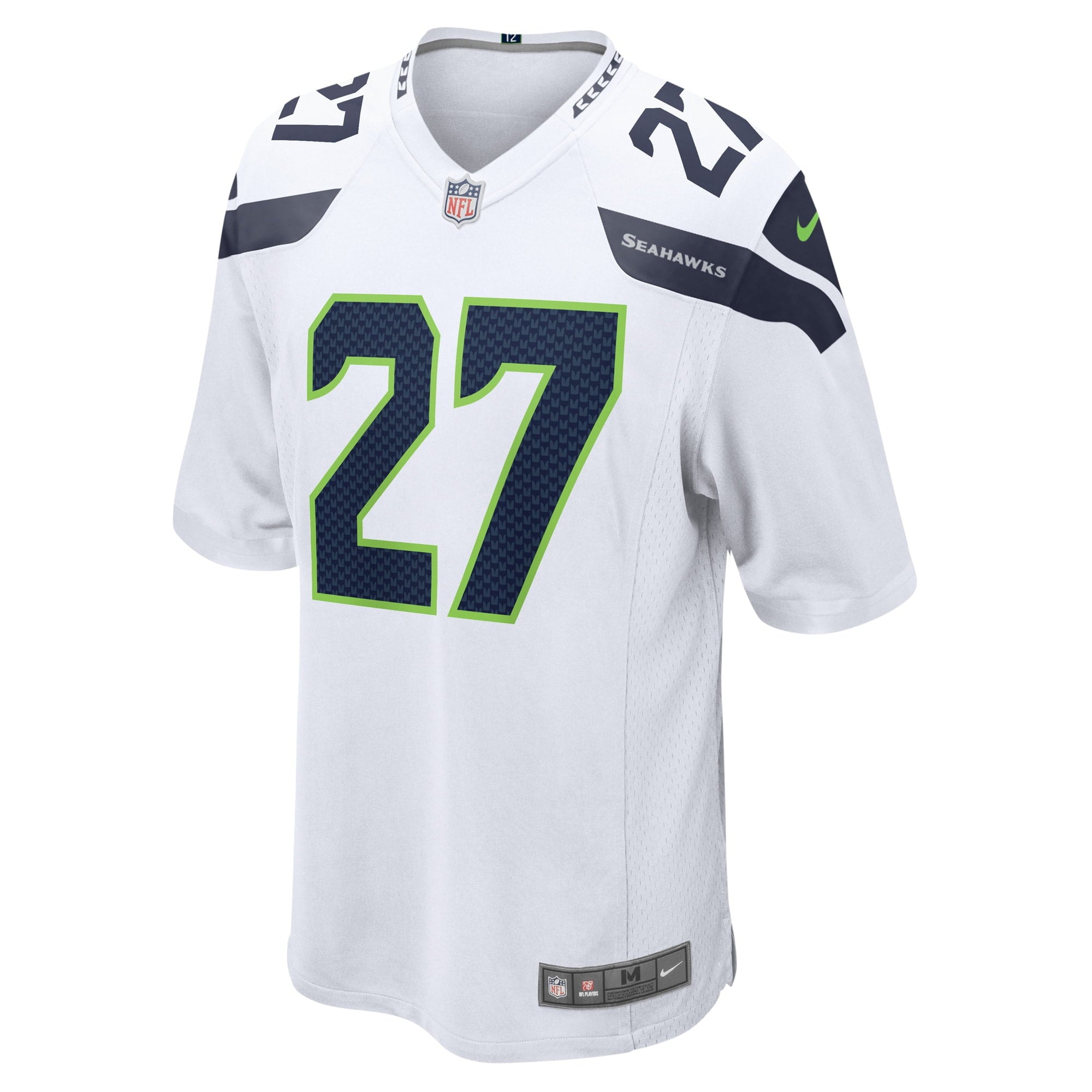 Men's Nike Tariq Woolen White Seattle Seahawks Game Player Jersey