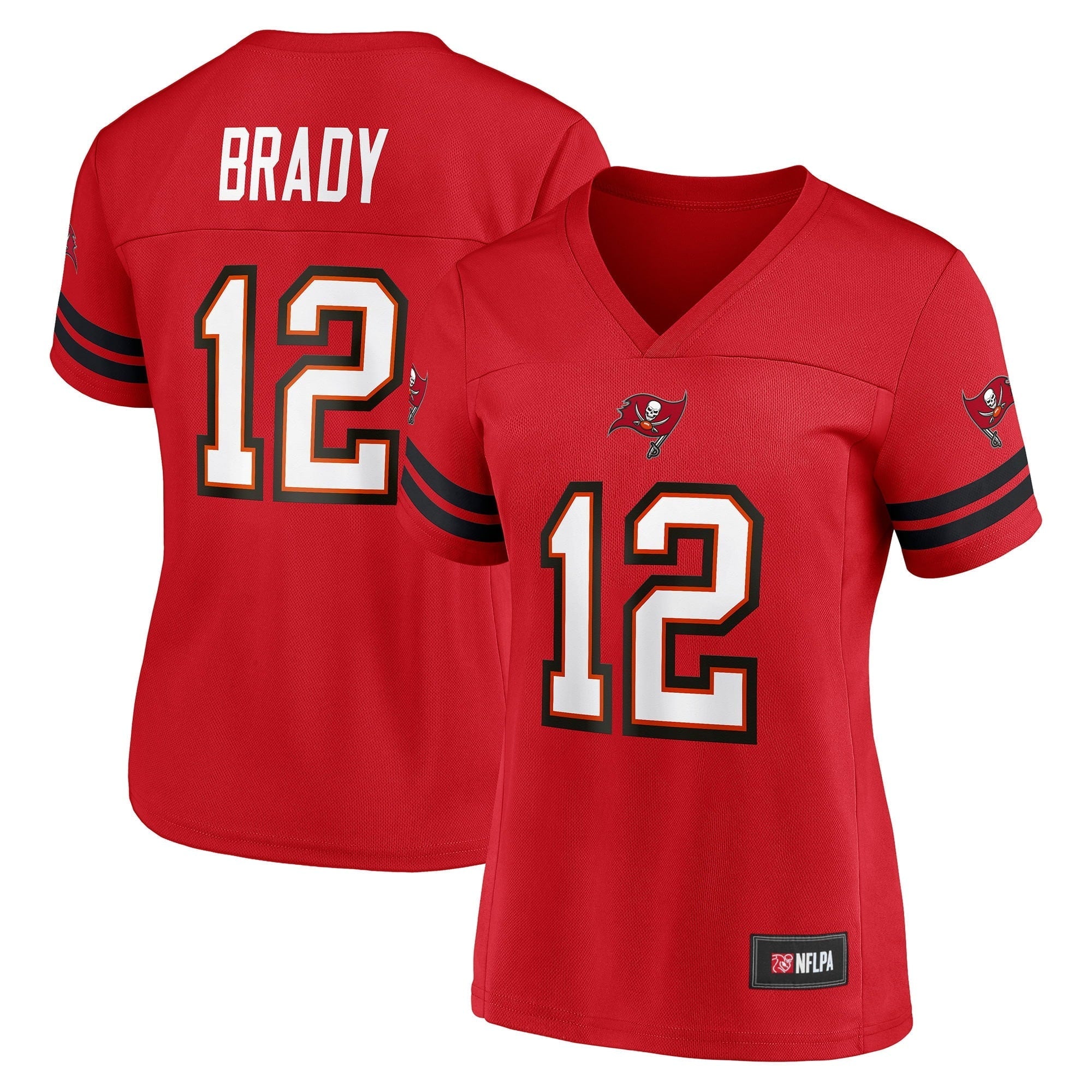Women's Fanatics Branded Tom Brady Red Tampa Bay Buccaneers Game Time Player Jersey
