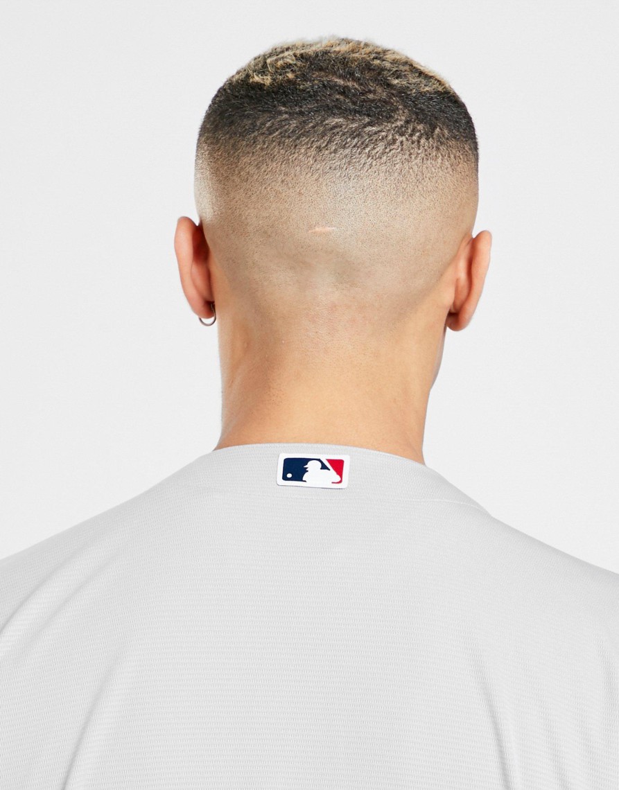 Discount Nike MLB Boston Red Sox Road Jersey Herre Grå S