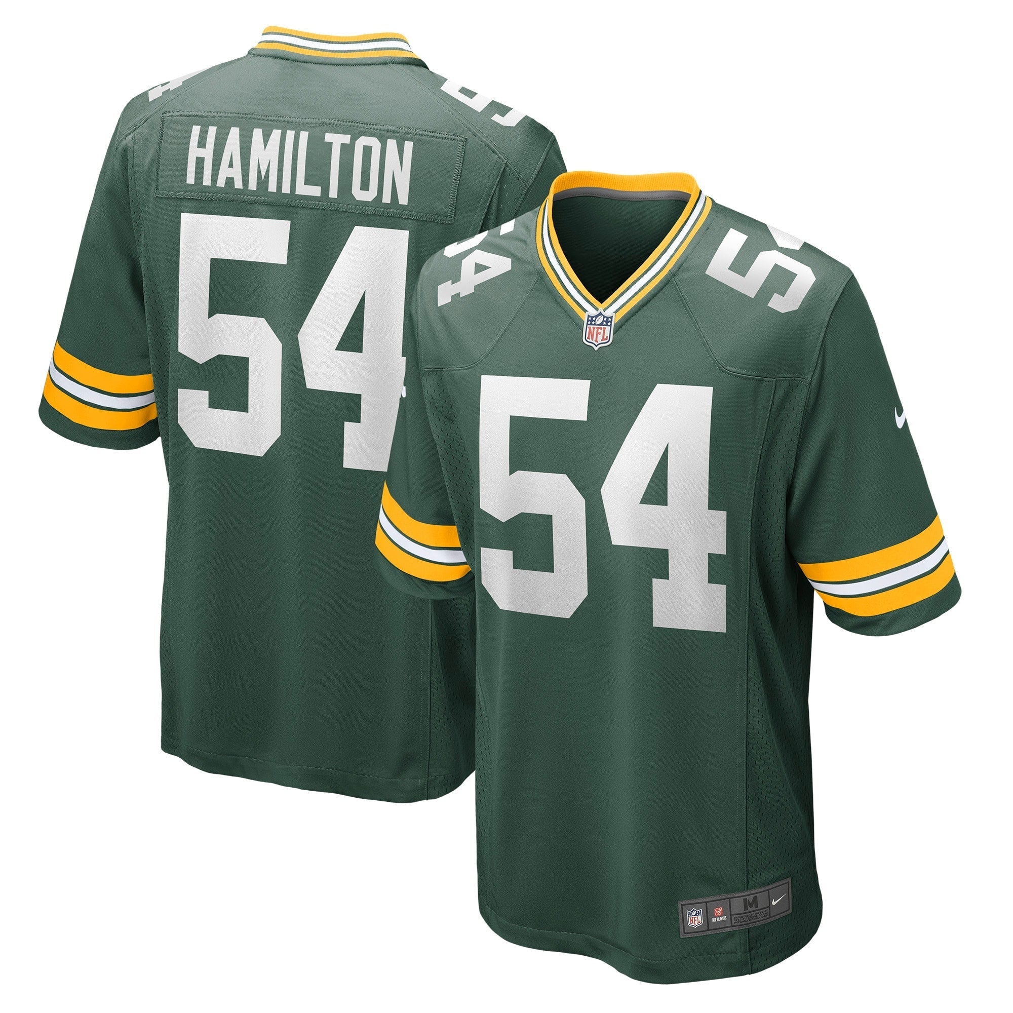 Men's Nike La'Darius Hamilton Green Green Bay Packers Game Jersey