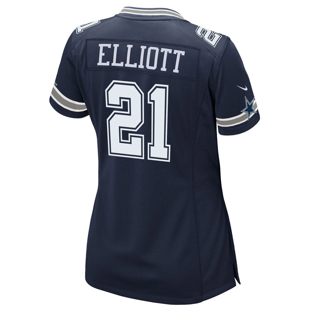 Women's Dallas Cowboys Ezekiel Elliott Game Team Jersey Navy