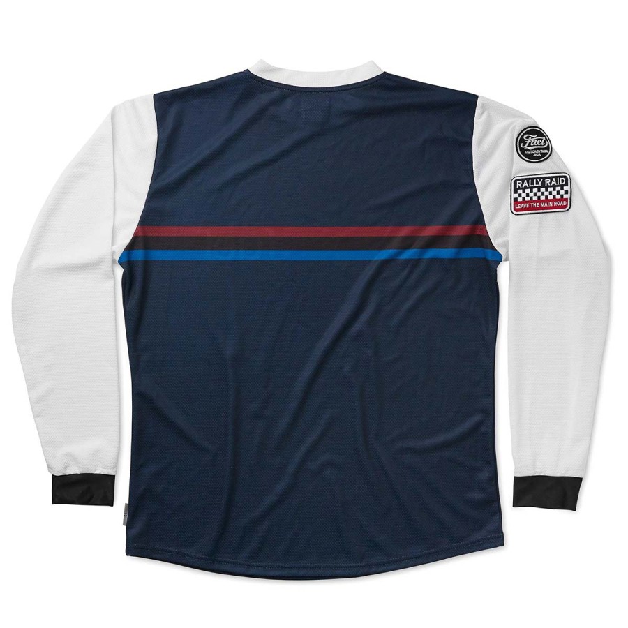 Cheap Fuel Motorcycles Long Sleeve T’s Fuel Rally Raid Jersey Blue