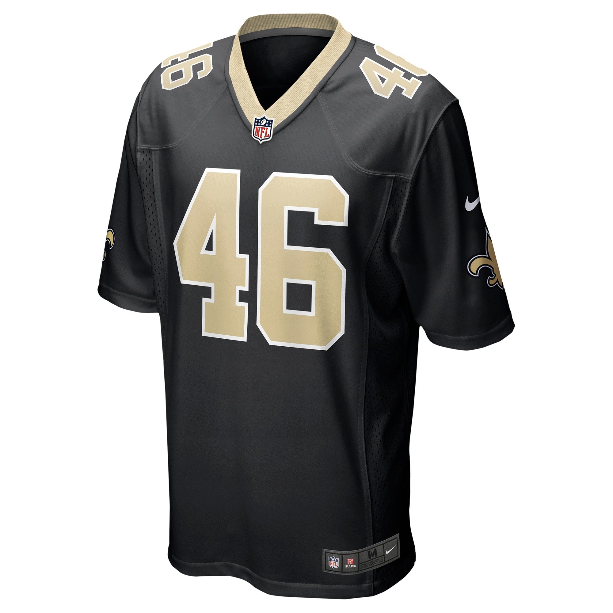 Men's Nike Adam Prentice Black New Orleans Saints Game Player Jersey