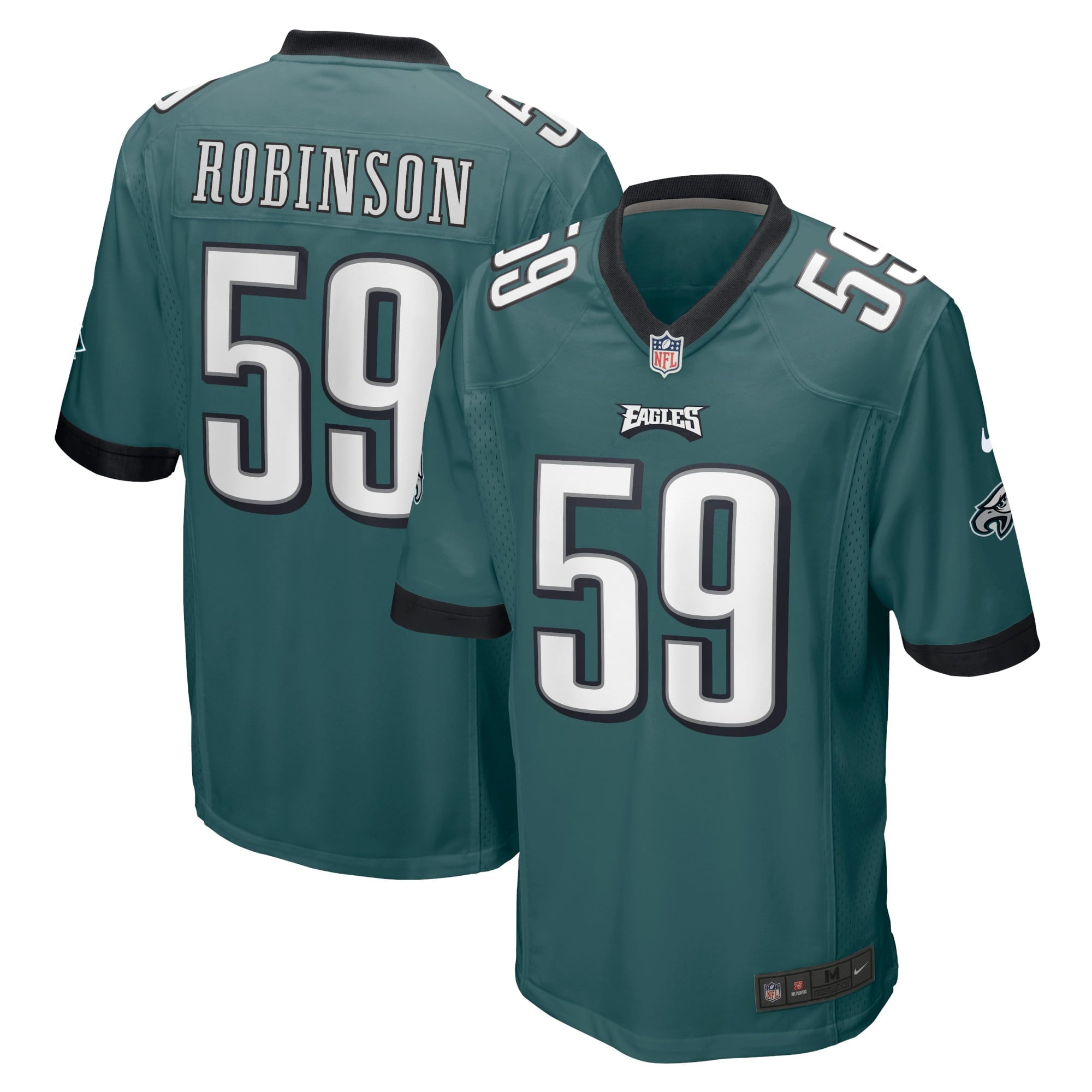 Men's Nike Janarius Robinson Midnight Green Philadelphia Eagles Home Game Player Jersey