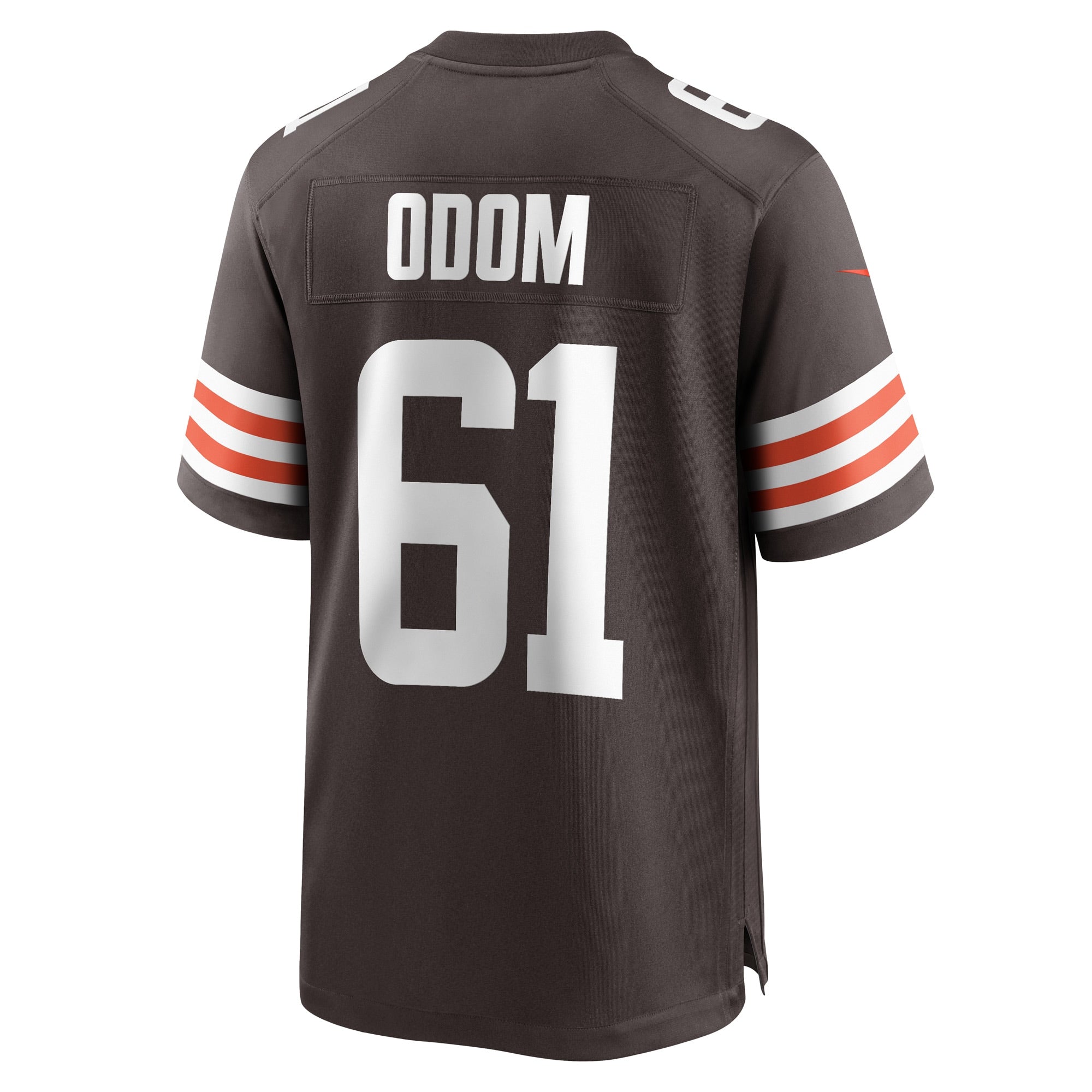 Men's Nike Chris Odom Brown Cleveland Browns Game Player Jersey